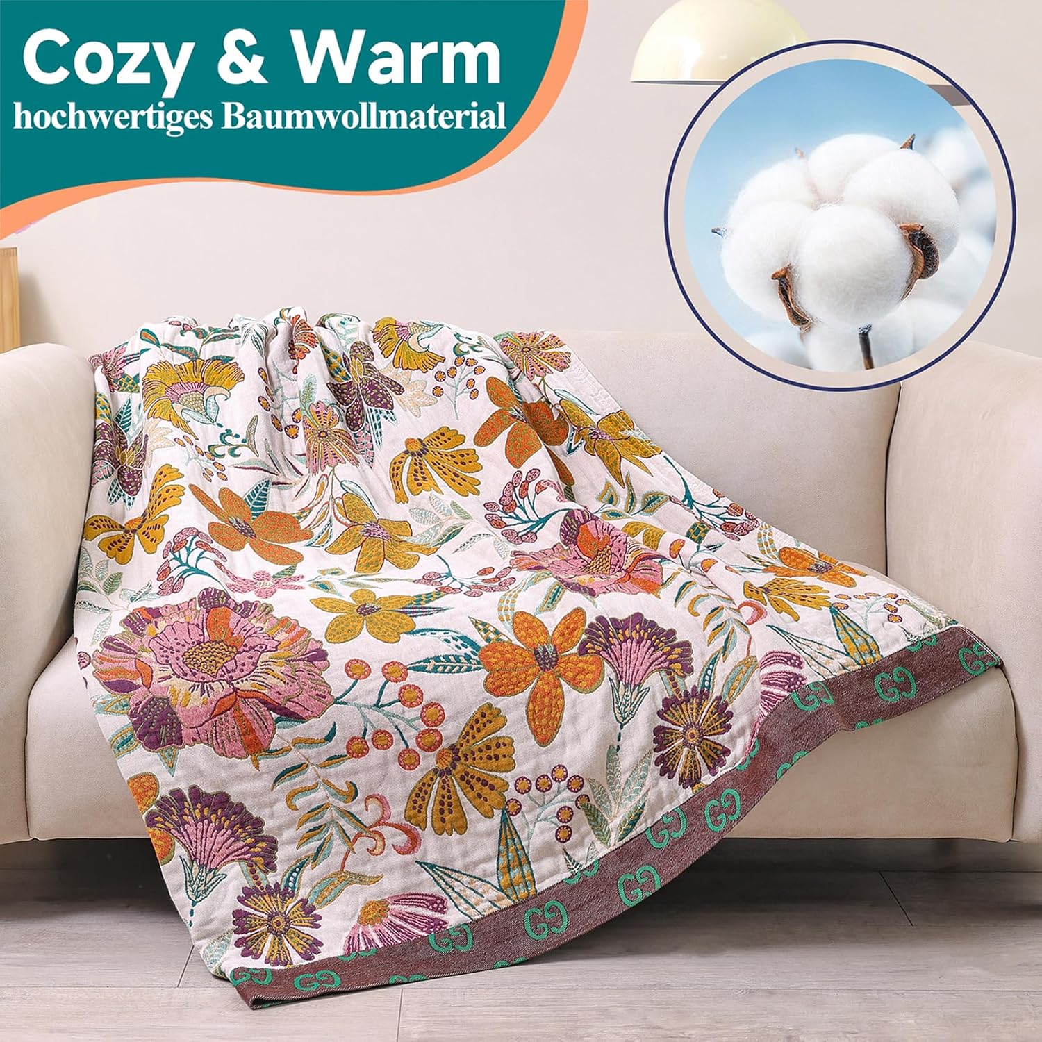 Copriletto Boho in Cotone 230x250cm - immagine 3