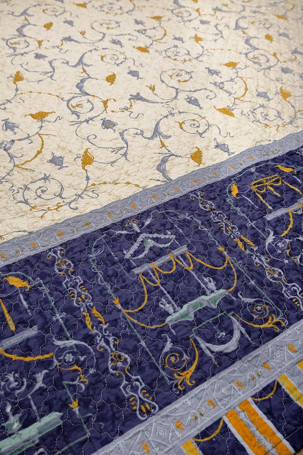 Bassetti OPLONTIS Copriletto Trapuntato, Cotone, Blu, 220x255 - immagine 2