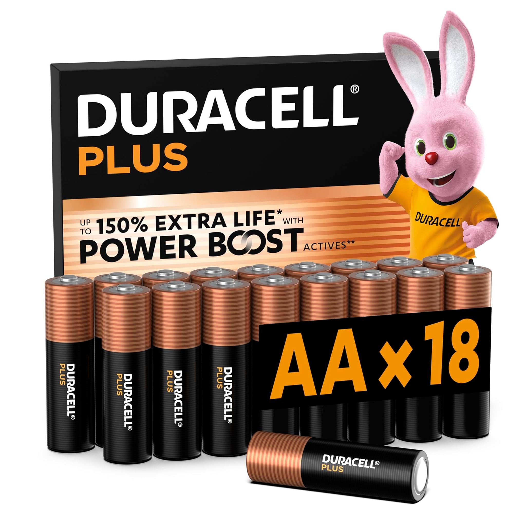 Duracell Batterie Plus AA (18 pezzi) - Alcaline 1,5V