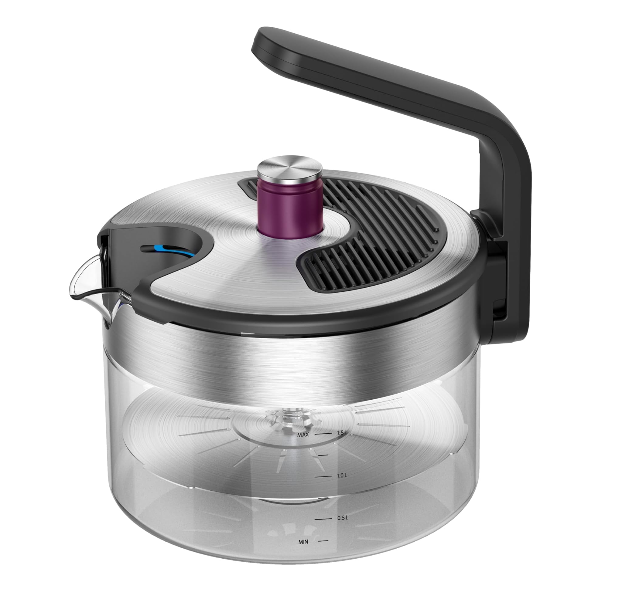 Kezzel Bollitore a Induzione 1,5L in Acciaio e Vetro