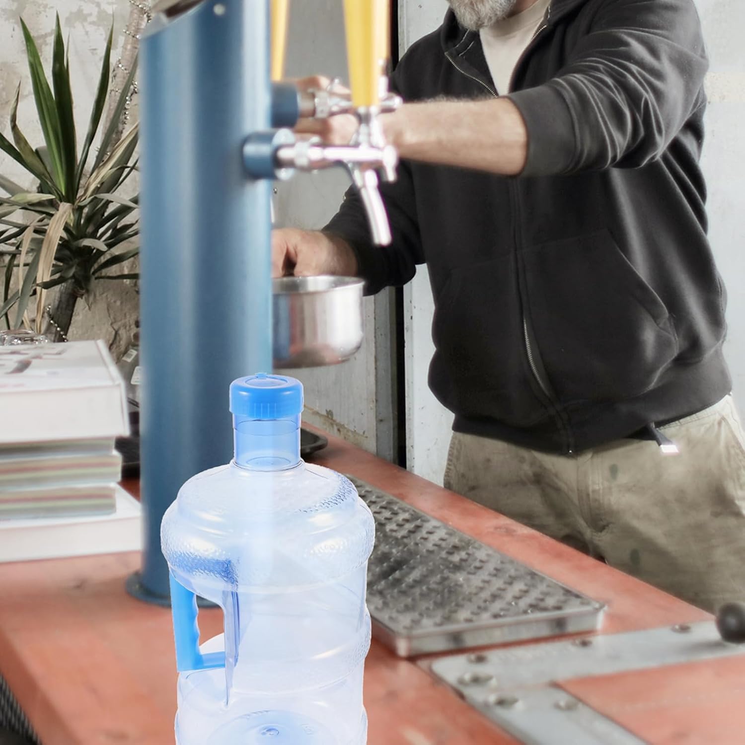 Wakauto Bottiglia d'Acqua Pura 5 Litri con Manico, Blu - immagine 2