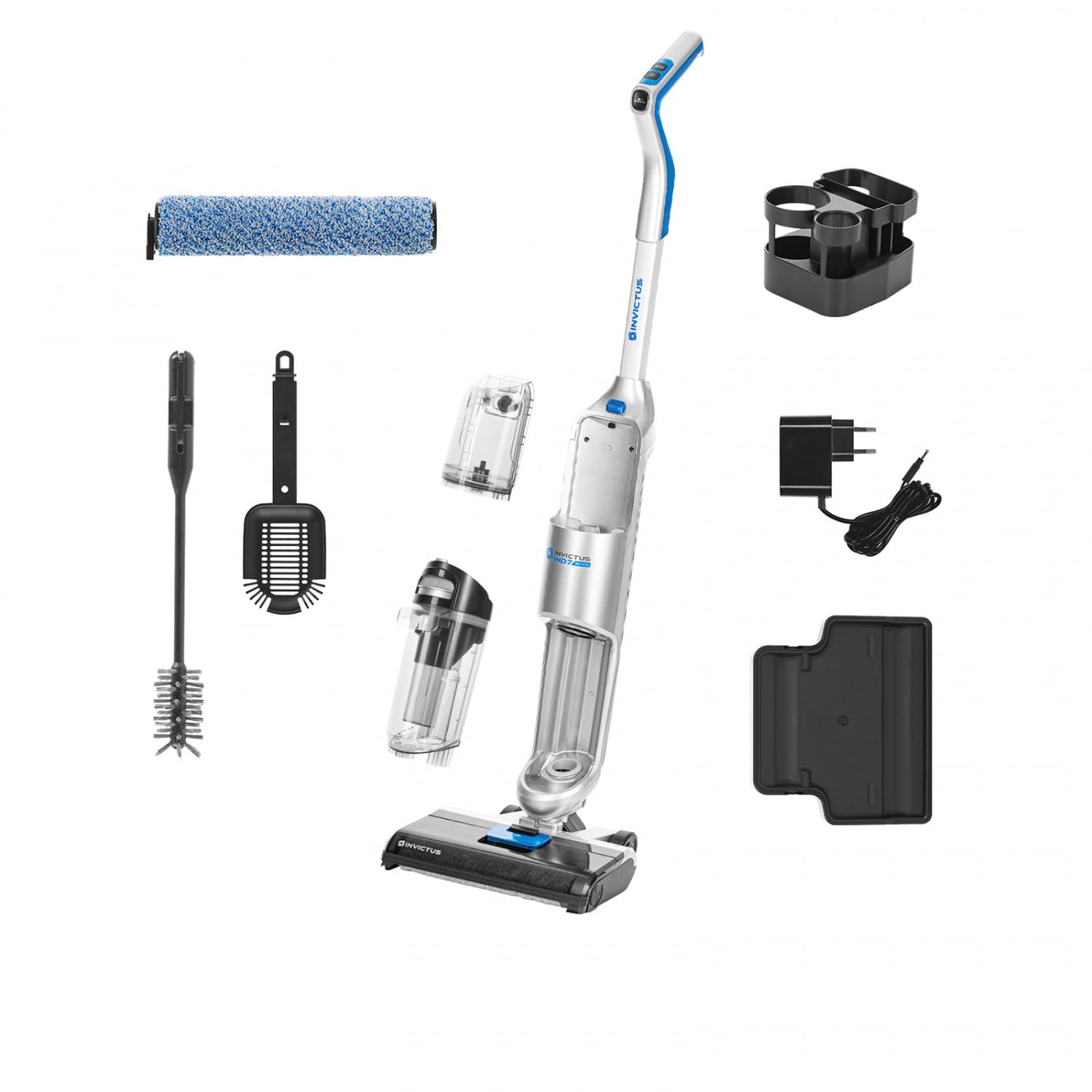 Invictus WD7 - Set di aspirapolvere a secco e a umido senza fili, 15 pezzi