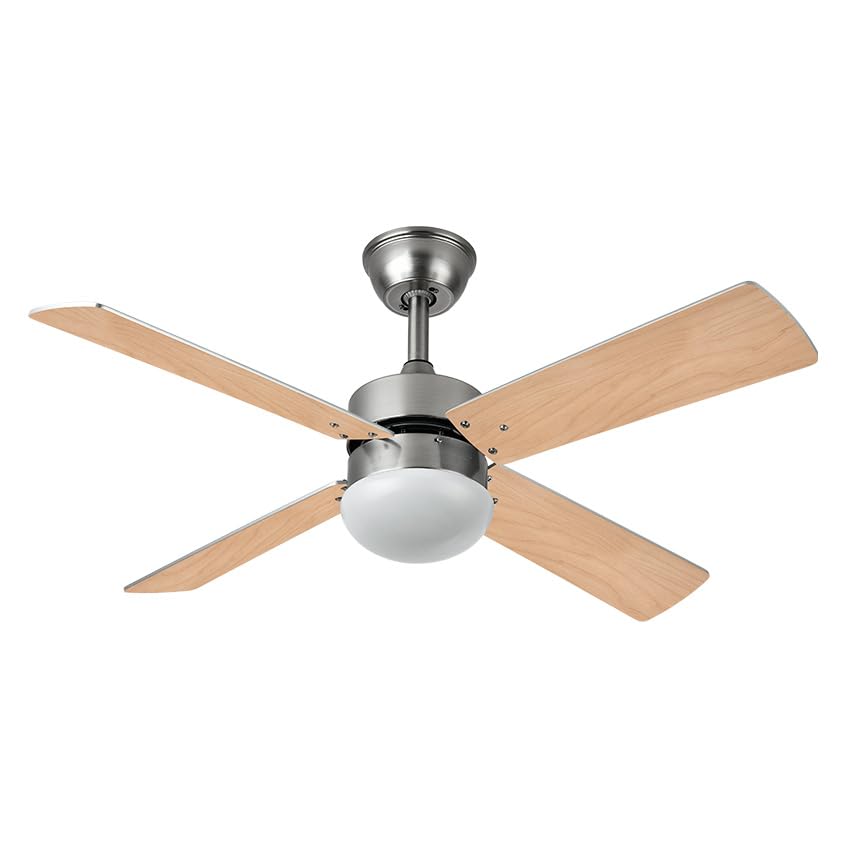 Eden Pulse Ventilatore da Soffitto Nichel con Telecomando