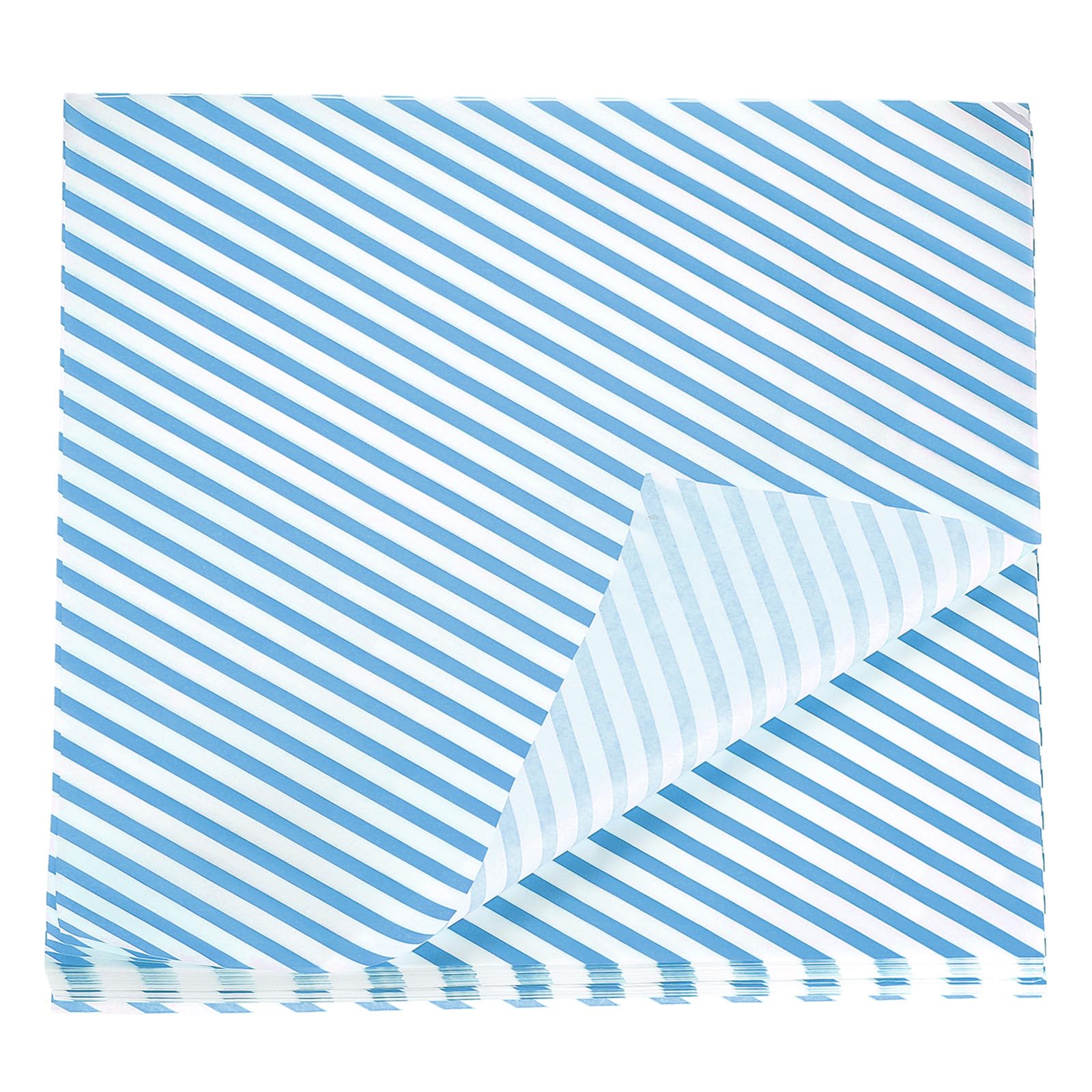 QUARKZMAN 200 Fogli Carta Oleata a Strisce Quadrates 30x30cm Carta da Imballaggio per Alimenti Cerata Secchi Assorbente per Forno Cestini da Picnic Pane Hamburger, Blu