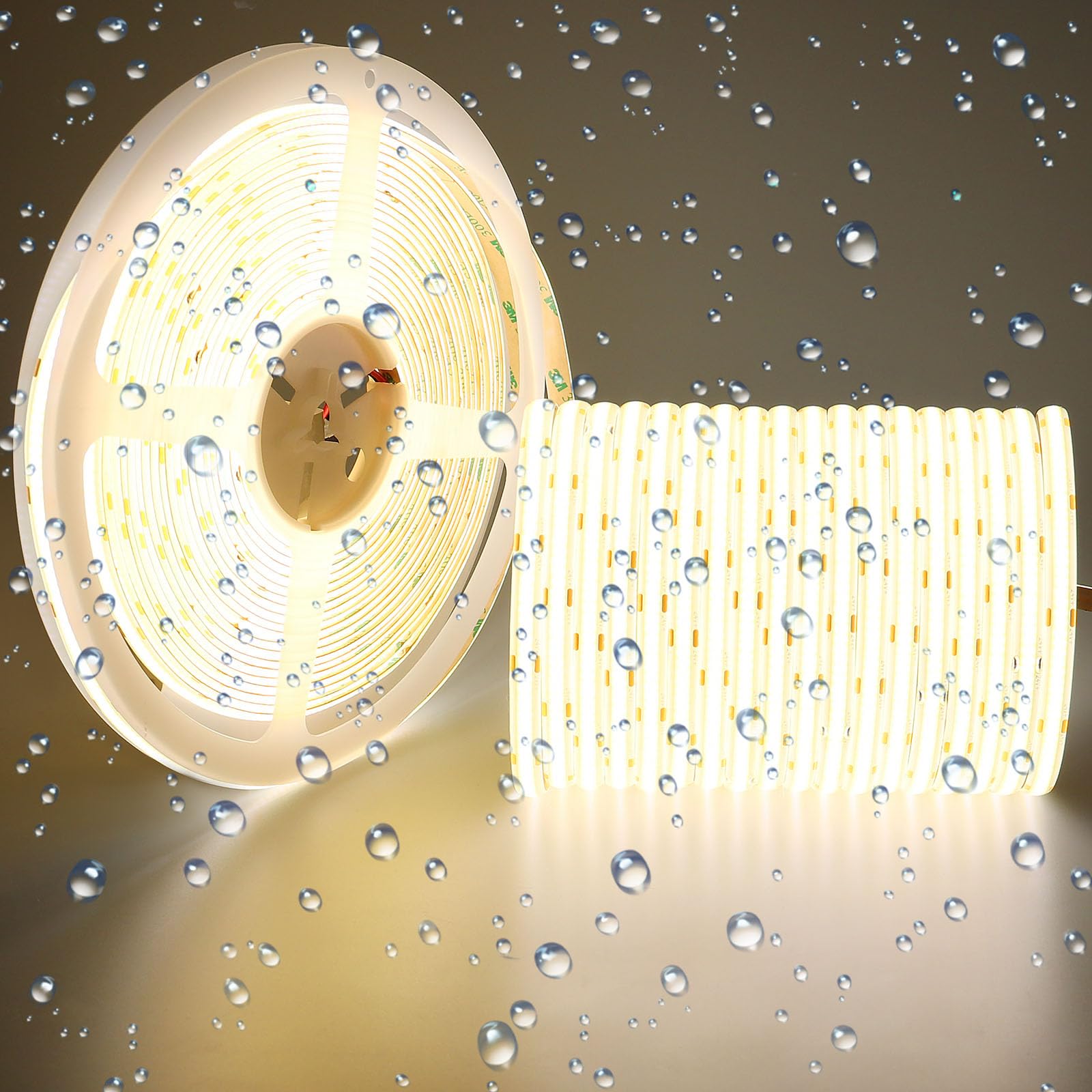 Goming COB Striscia LED 24V 15M Bianco Naturale 4000K