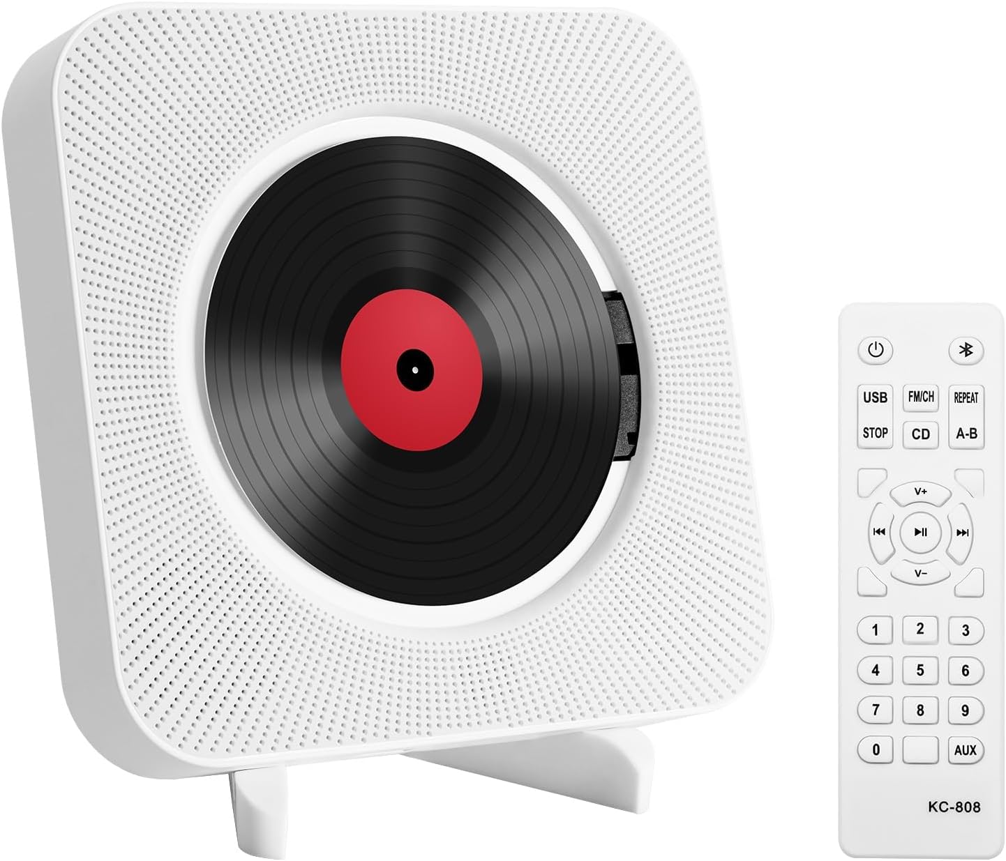 Lettore CD Portatile Bluetooth da Tavolo - Bianco - immagine 1