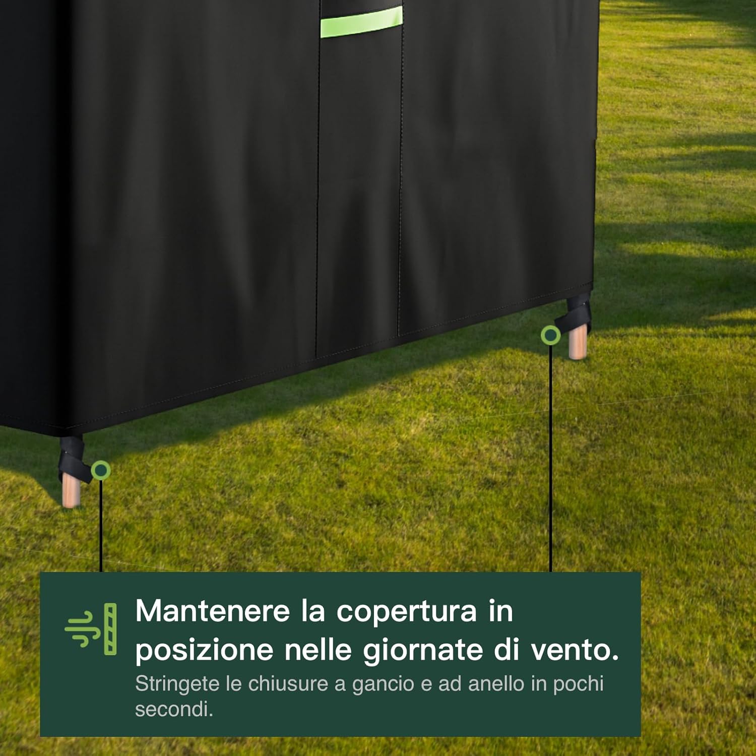 AWNIC Copri Poltrona da Giardino 420D Poliestere (2 pz) - immagine 5