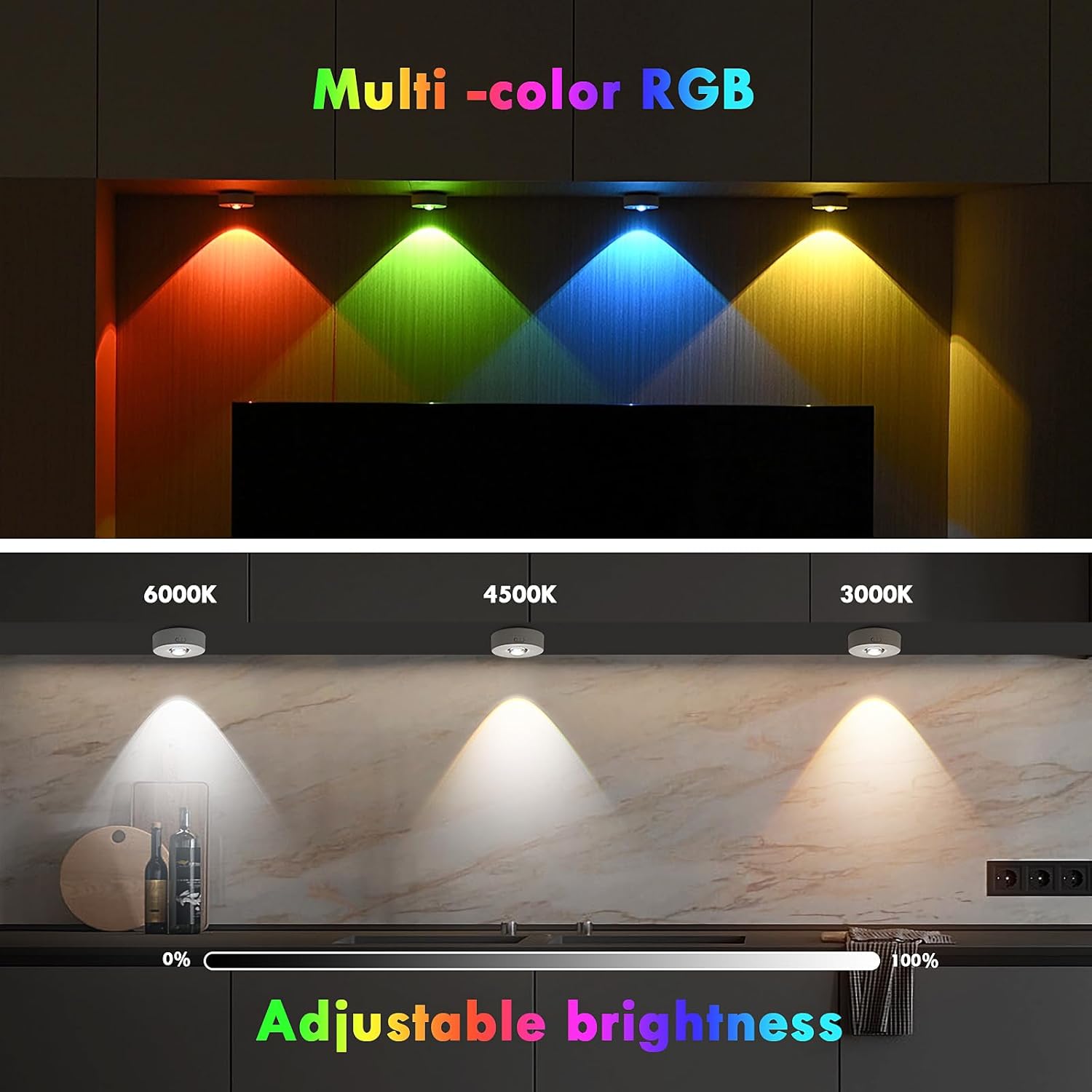 Illuminazione LED Vetrina RGB Ricaricabile USB (3) - immagine 4