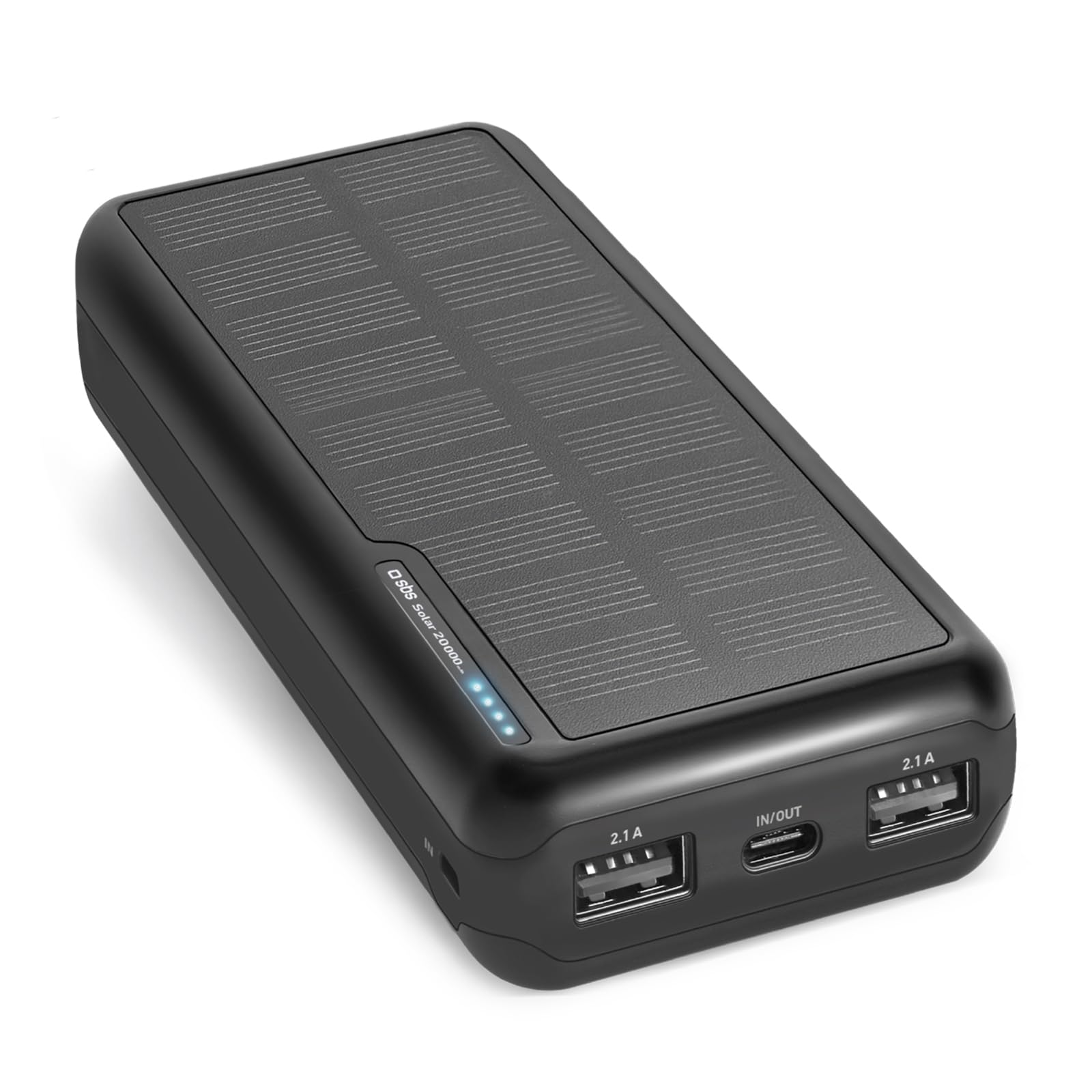 Sbs Solar PowerBank 20.000mAh, Nero