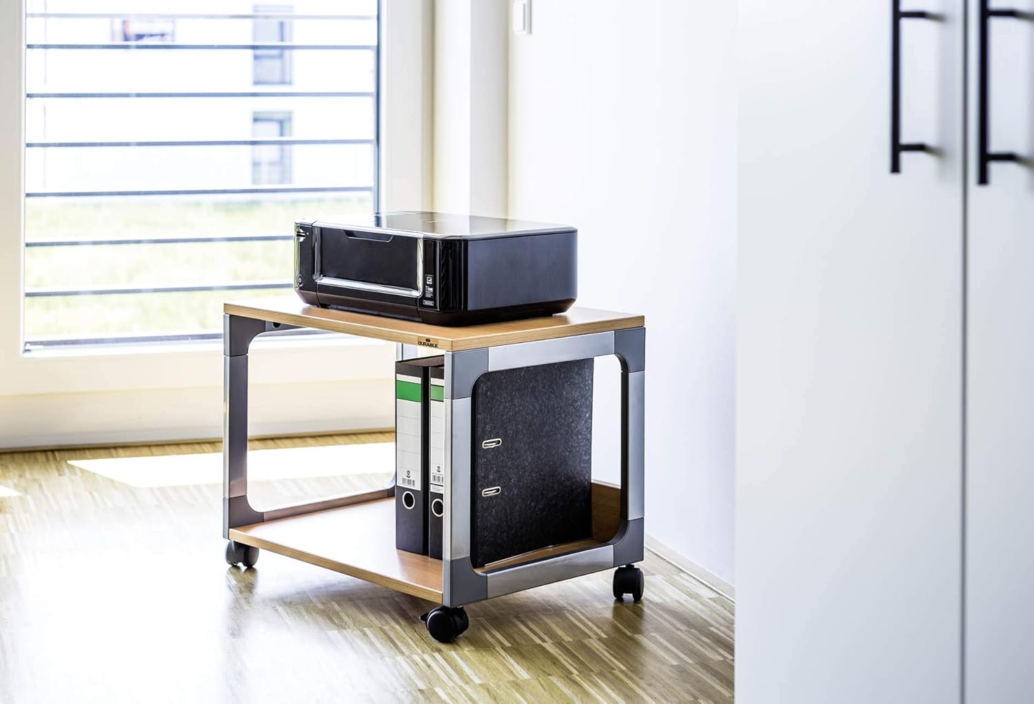 Durable 3710124 - System Multi Trolley 48, Argento Metallizzato / Faggio - immagine 2