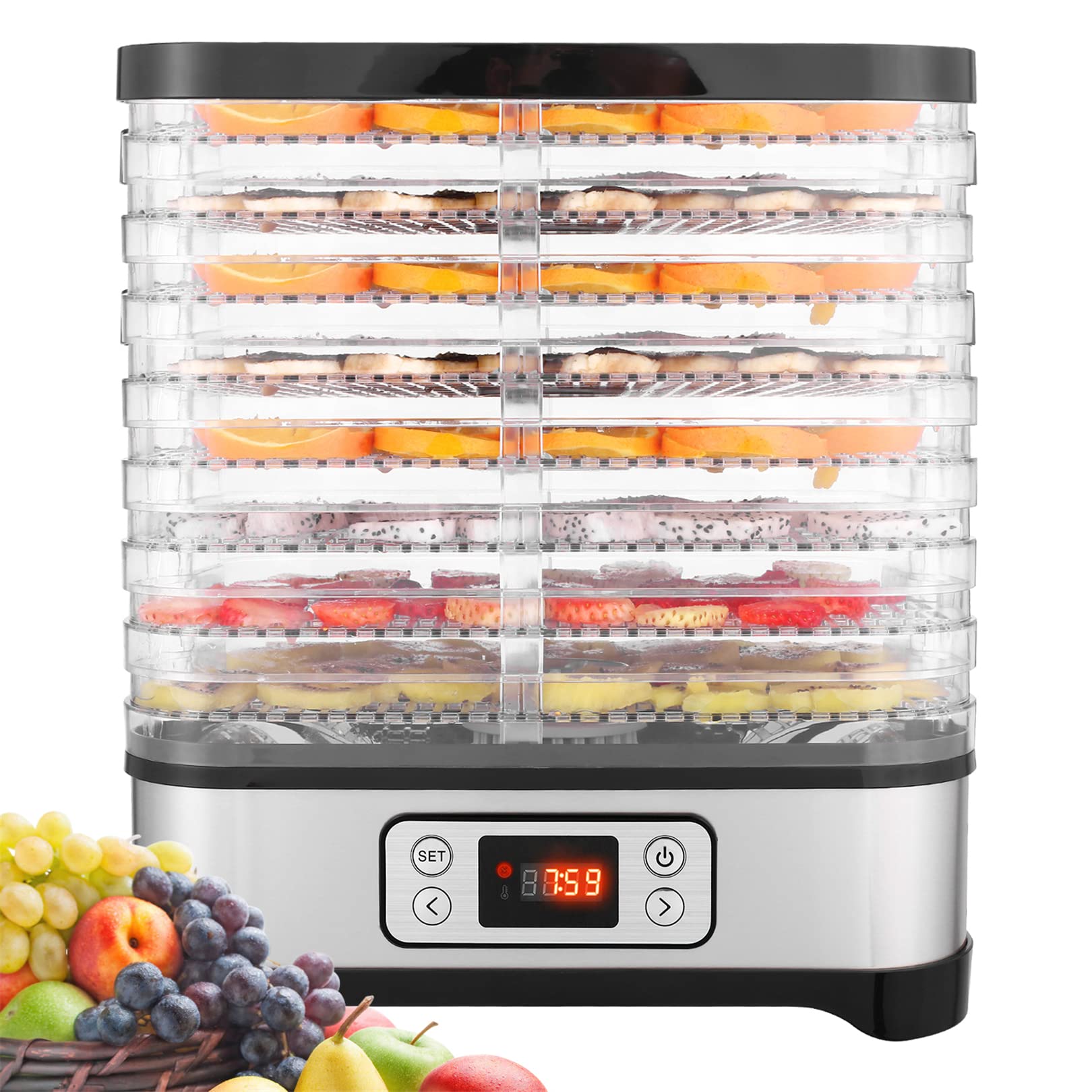 Essiccatore Alimentare 400W con Display LCD