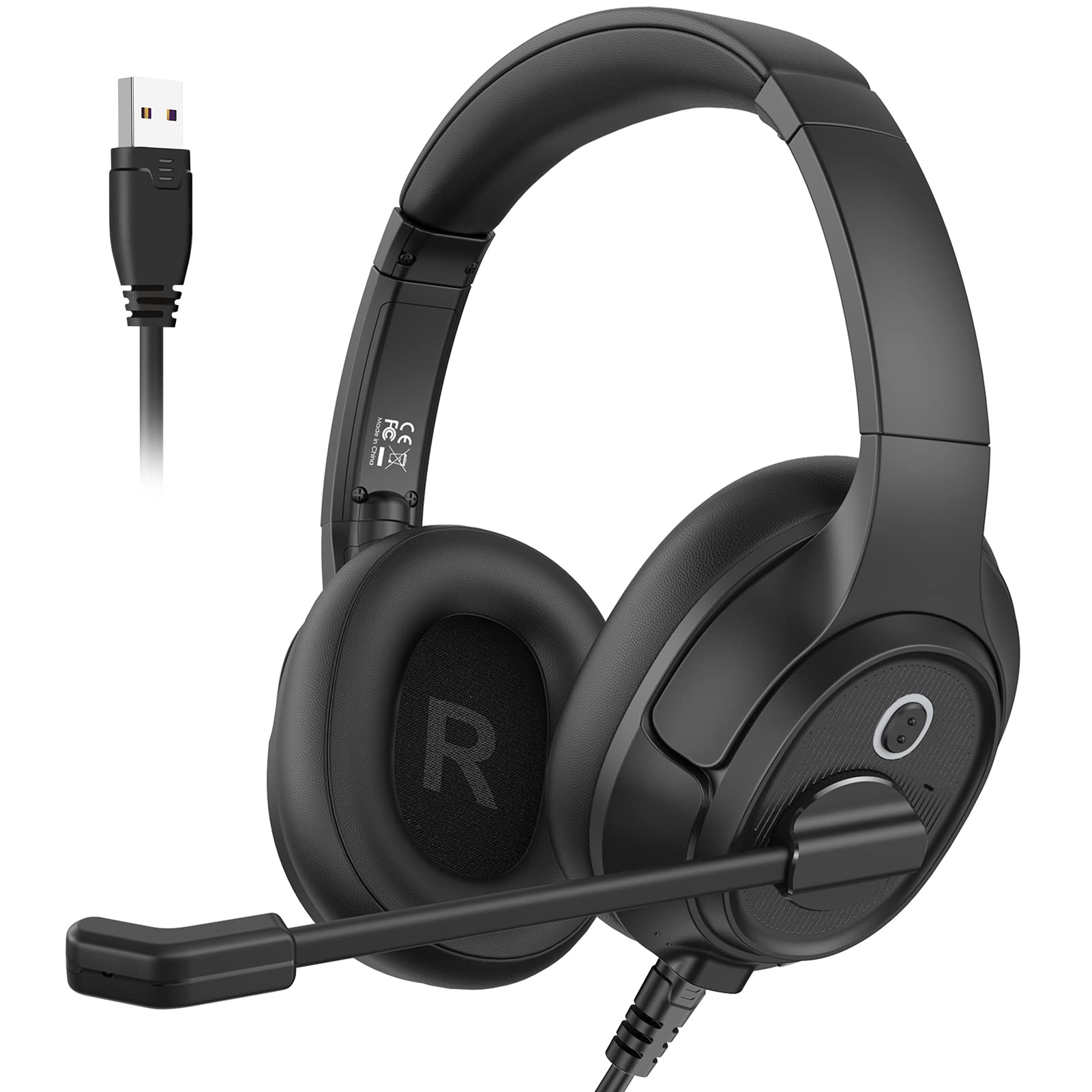Eksa H2 Cuffie USB con Microfono ENC Over-Ear