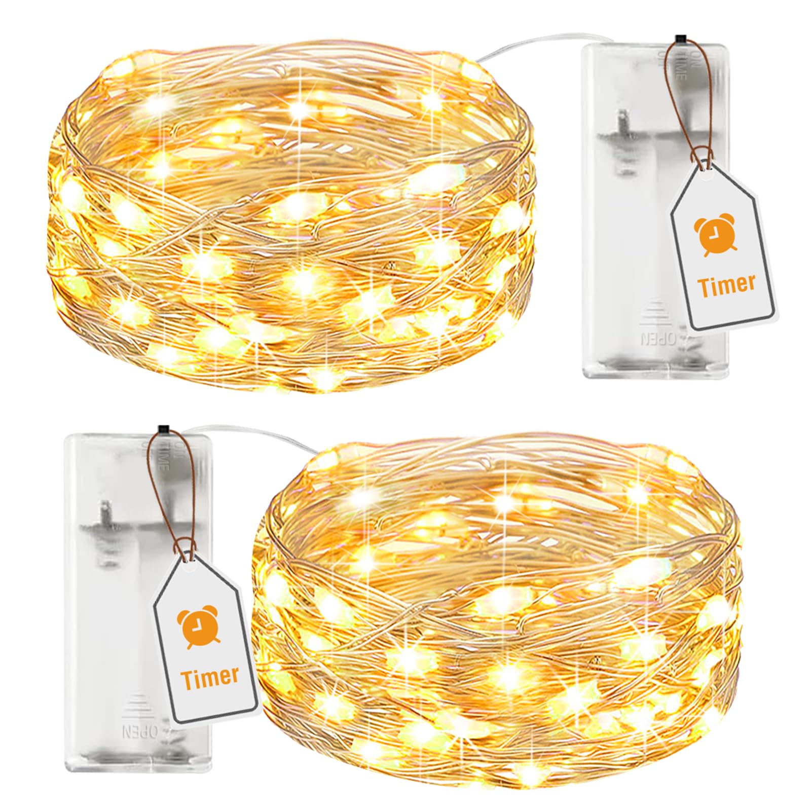 Btfarm Lucine LED Decorative a Batteria con Timer 2M 20 LED