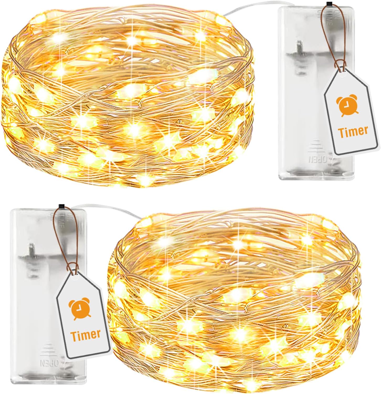 Btfarm Lucine LED Decorative a Batteria con Timer 2M 20 LED - immagine 1