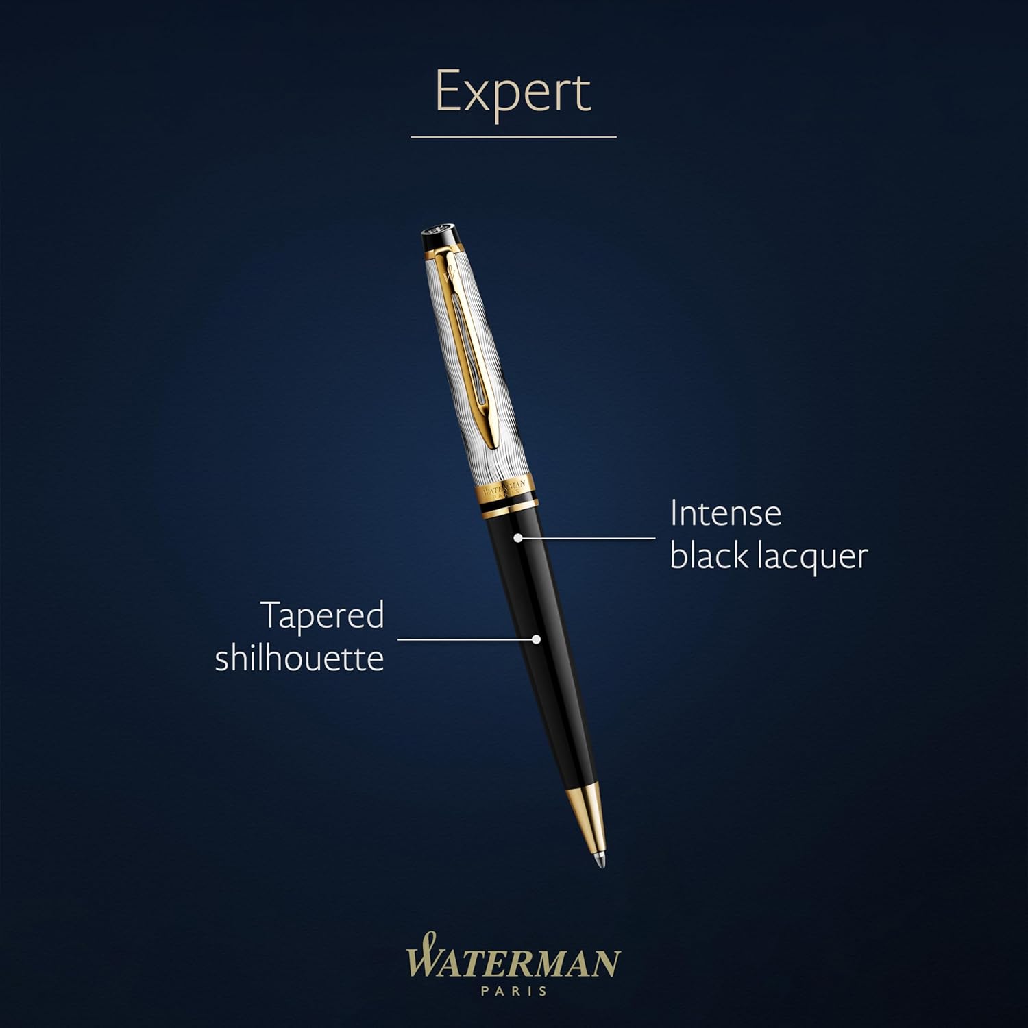 Waterman Expert Penna a Sfera Nera e Metallo - immagine 2