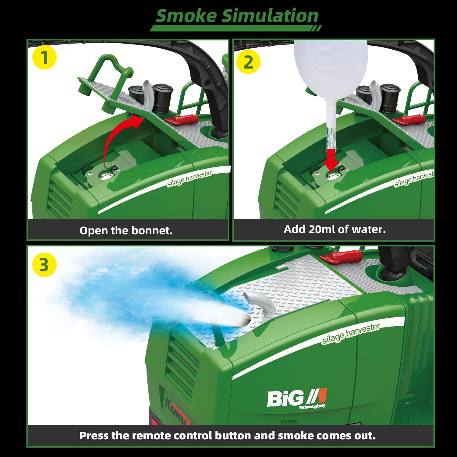 PENGBU RC Mietitrebbia Giocattolo con Luci e Suoni - immagine 4