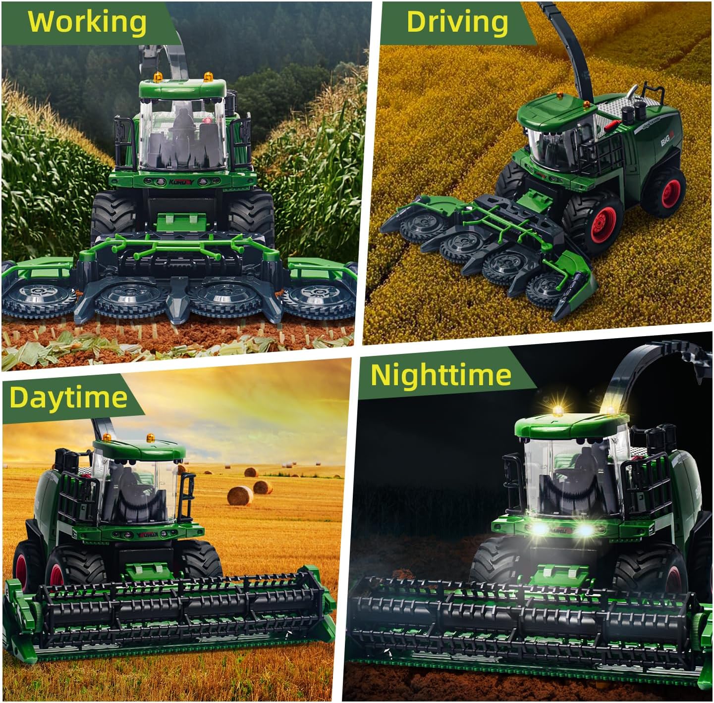 PENGBU RC Mietitrebbia Giocattolo con Luci e Suoni - immagine 5