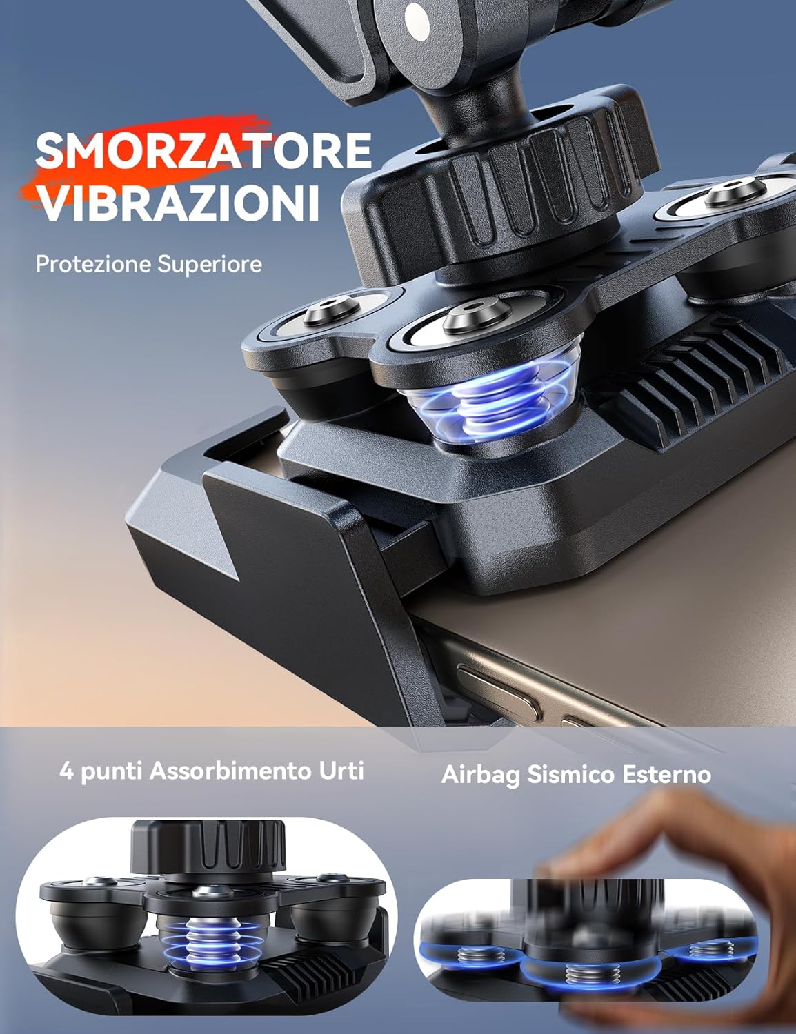 Joyroom 2025 Porta Cellulare Moto/Bici Anti-Vibrazione - immagine 2