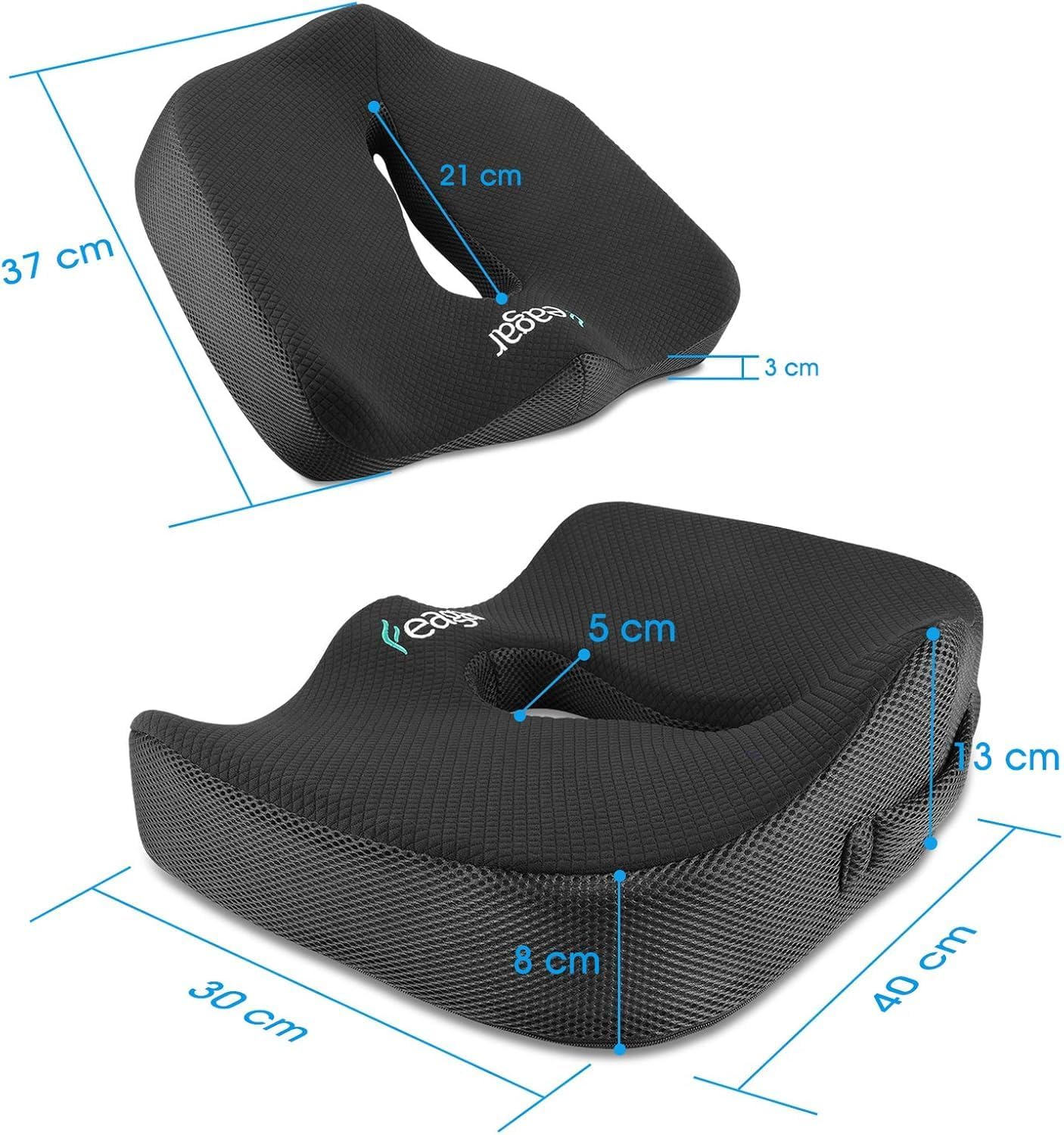 Feagar Cuscino Ergonomico in Memory Foam, Nero - immagine 6