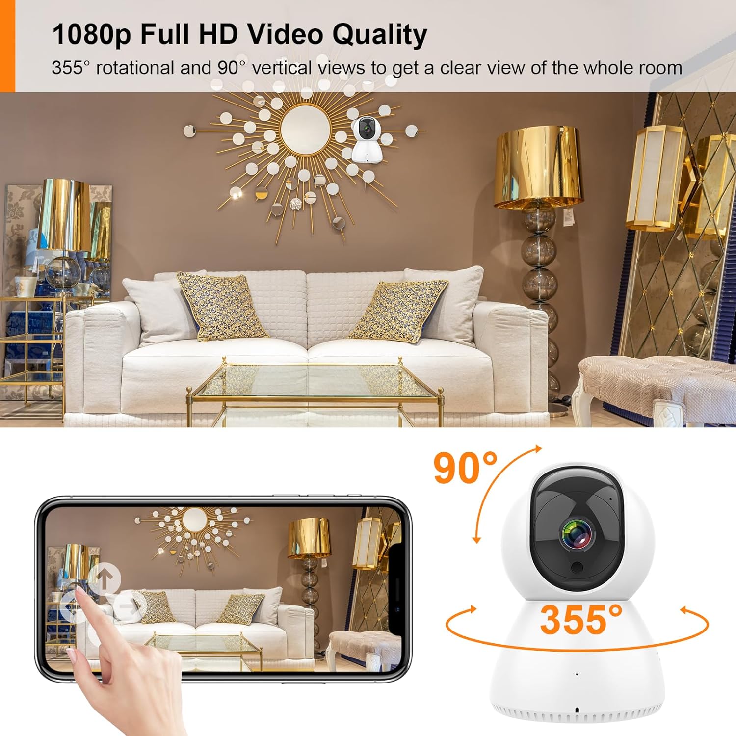 Antela Telecamera Wifi Interno 1080P (2 Pezzi) - immagine 2