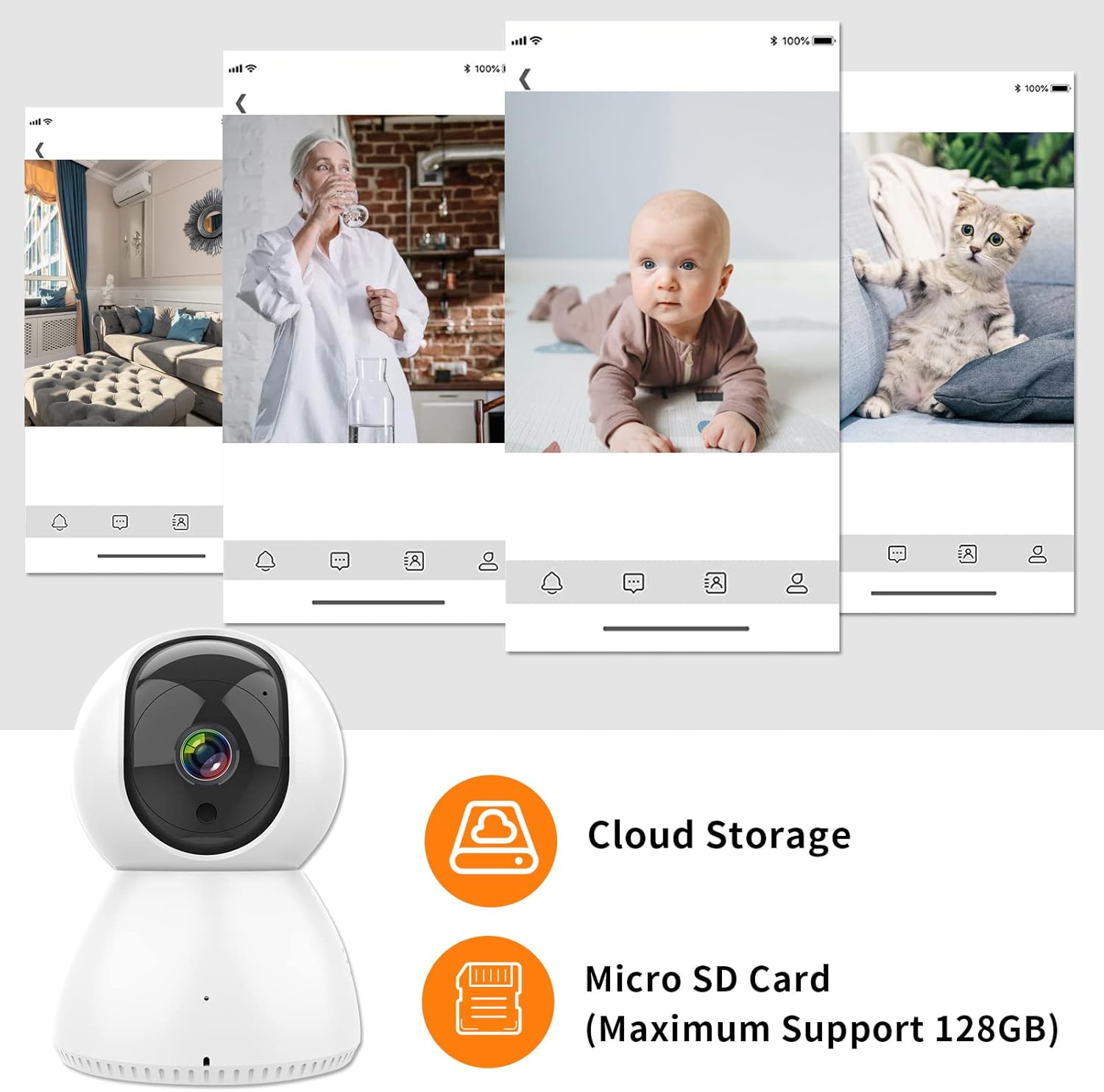 Antela Telecamera Wifi Interno 1080P (2 Pezzi) - immagine 5