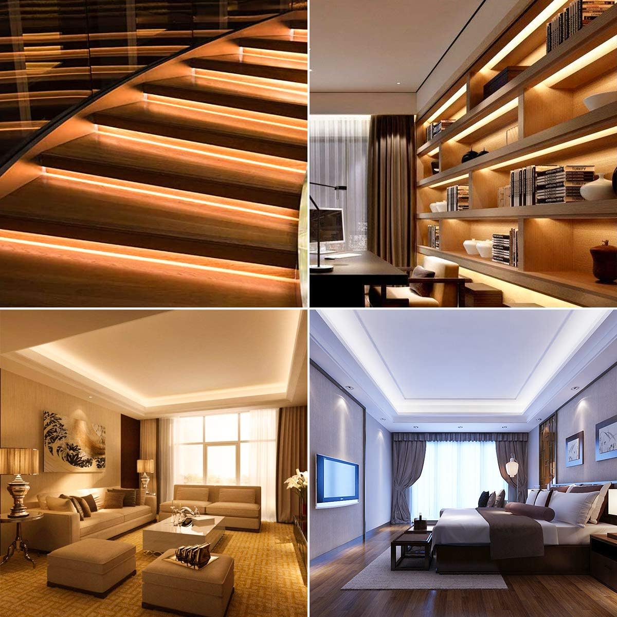 V LED Profilo in Alluminio per Strip LED - 6 Pack - immagine 7