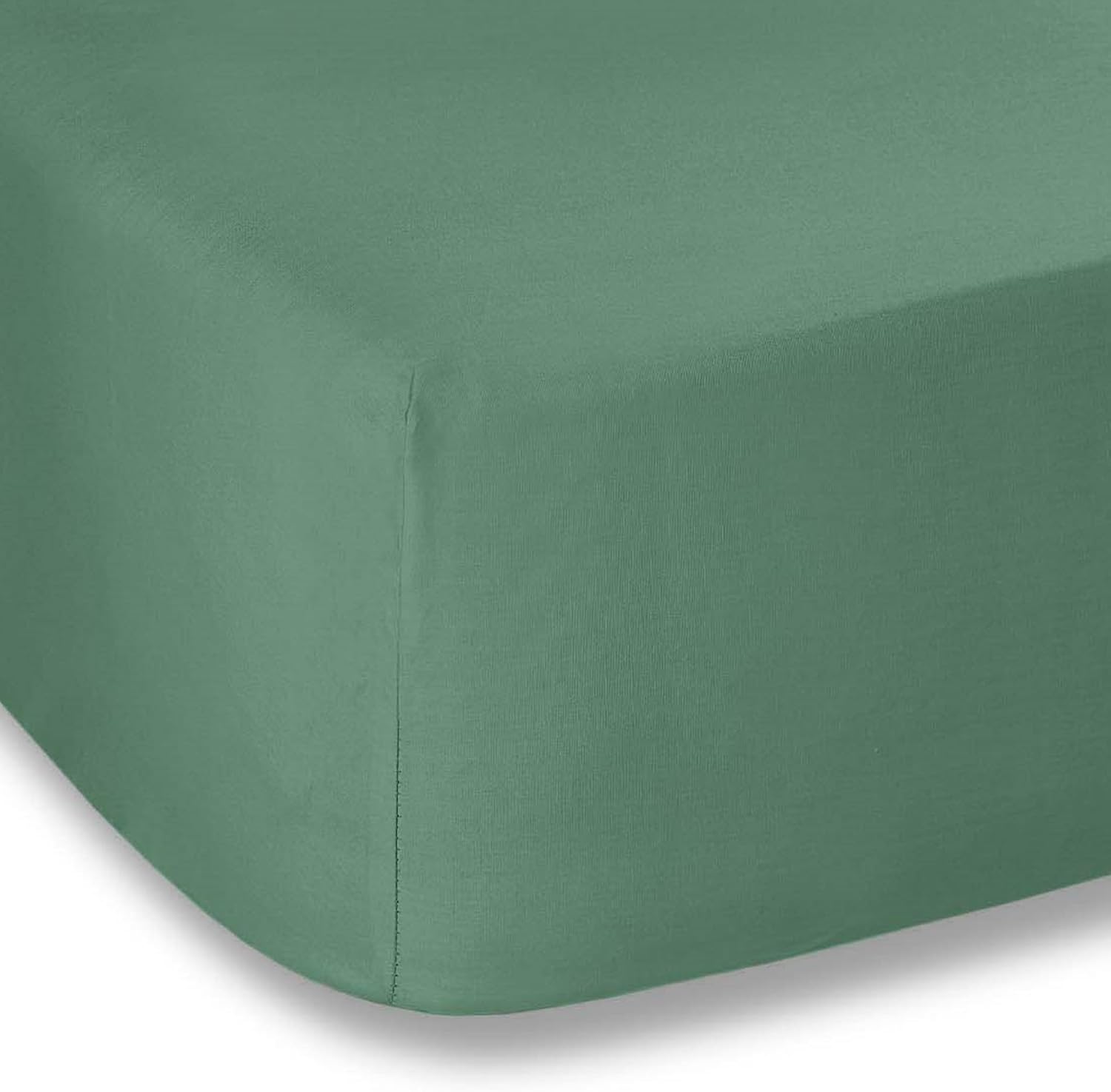 Bianca Plain Dyed Percale Jade - Parure Copripiumino - immagine 3