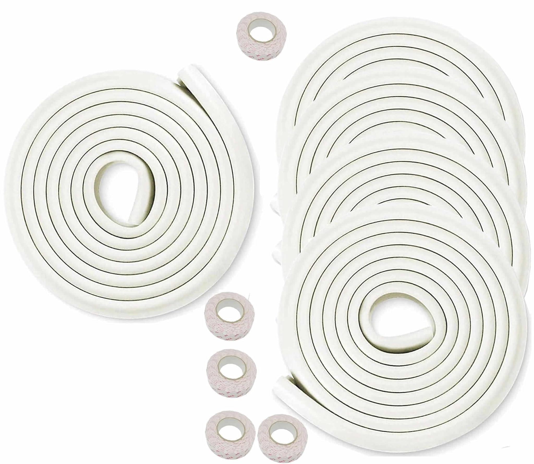 Protezione Bordi L-Forma 25M in Schiuma Off-Bianco