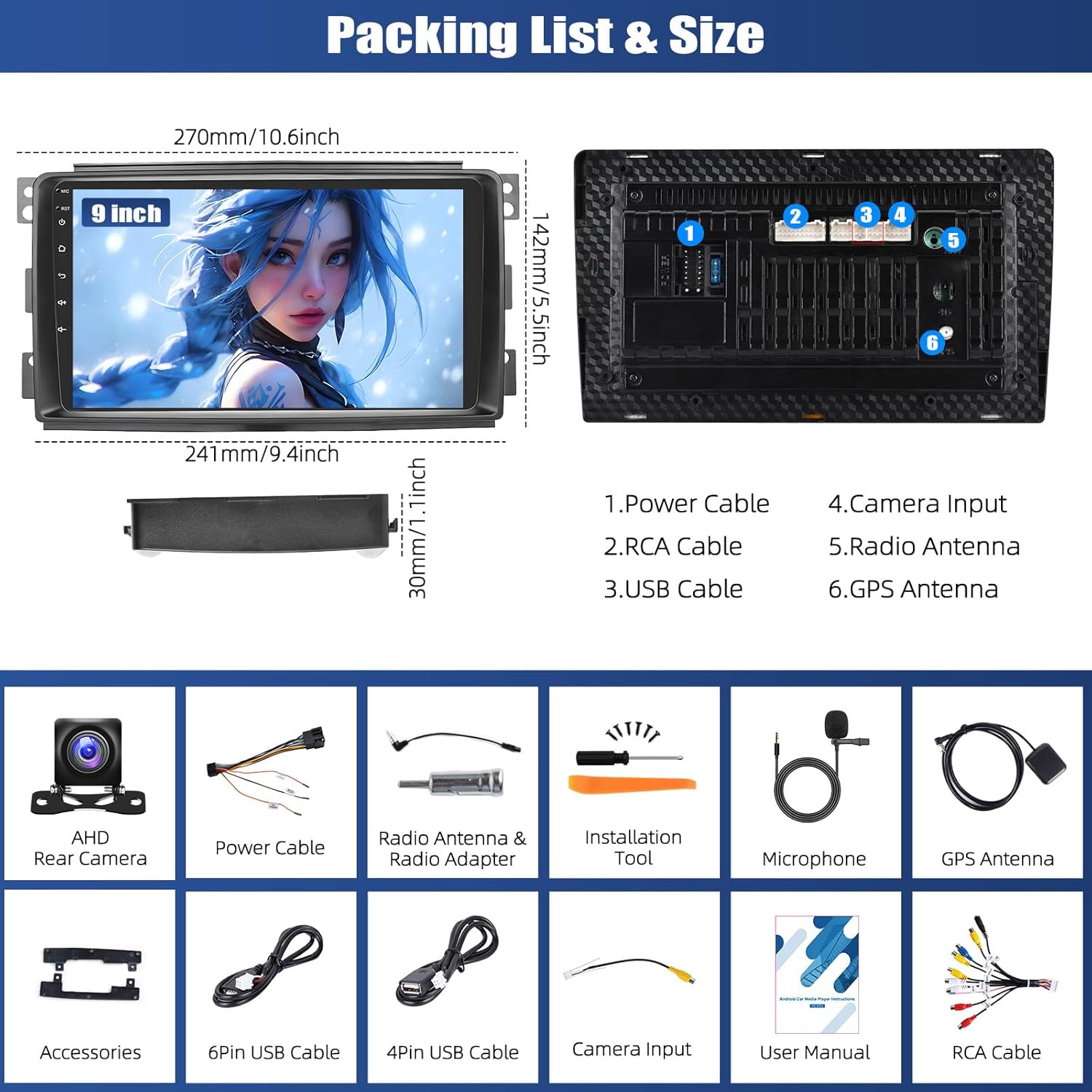 Sixwin 2+64G Android 13 Autoradio per Mercedes Benz Smart Fortwo 2005-2010 - immagine 3