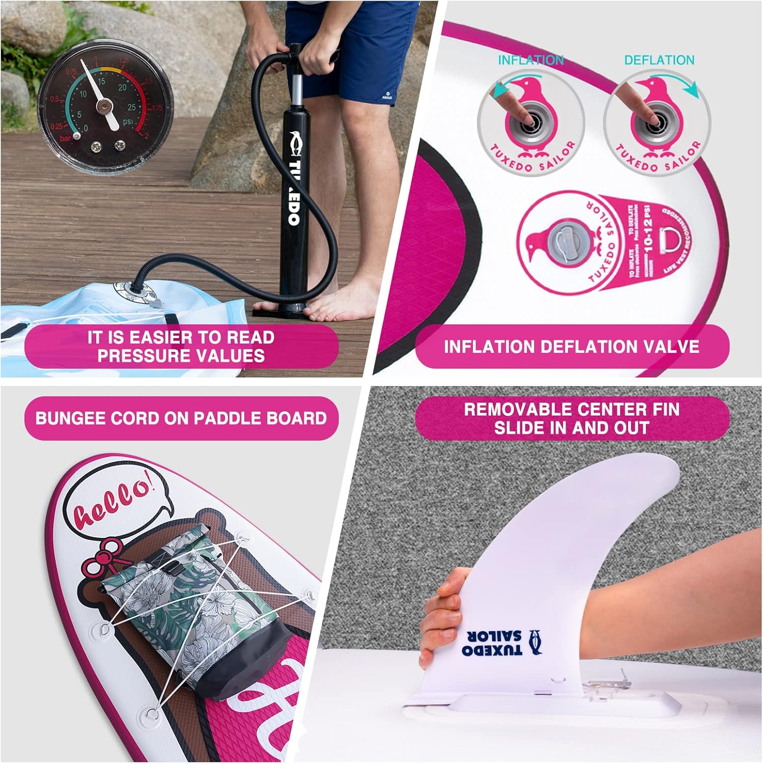 Tuxedo Sailor Stand Up Paddle Board Gonfiabile - immagine 4