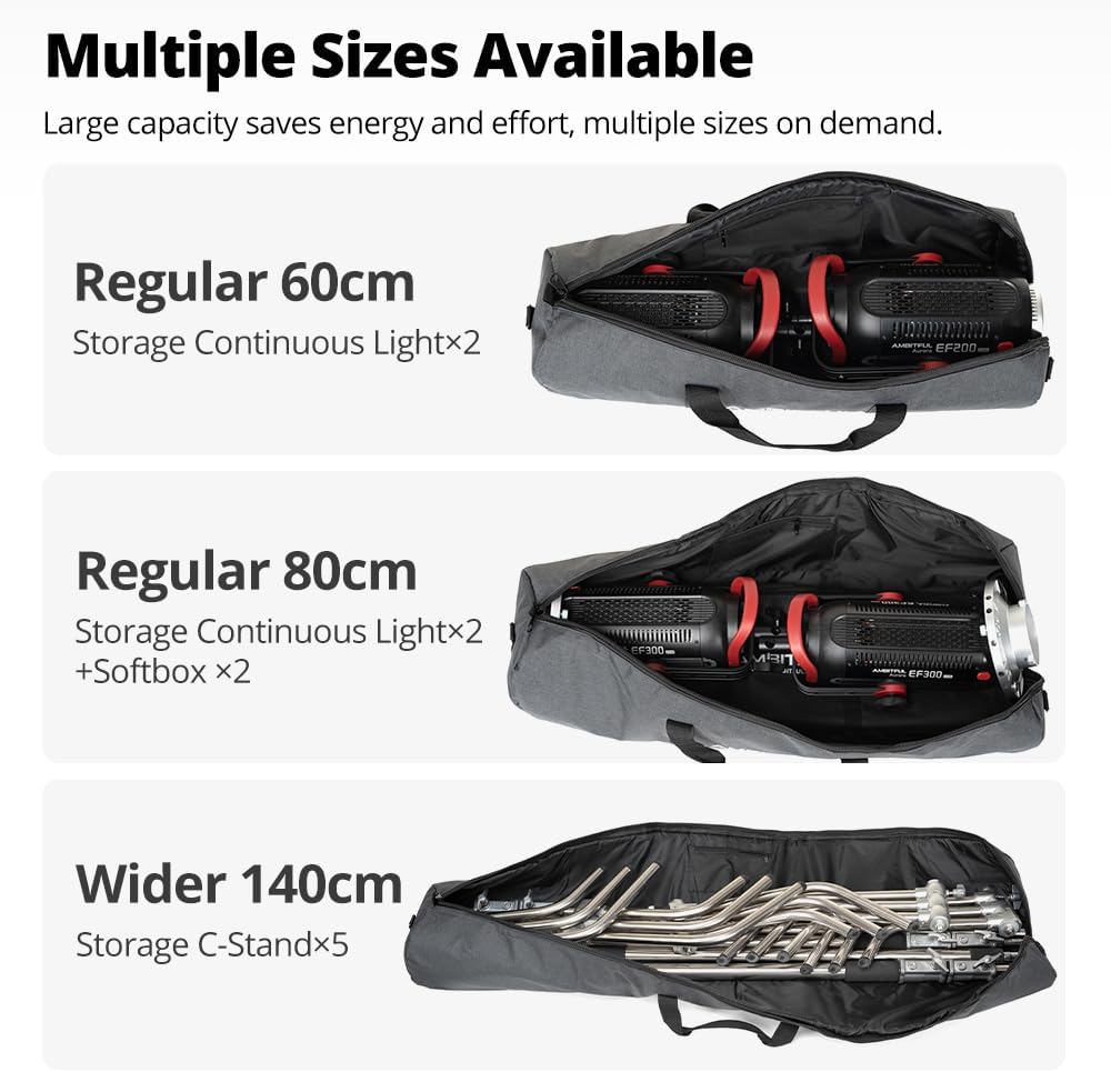 AMBITFUL Widened Version Tripod Carrying Case Bag (51.2in/130cm * Φ 13.3in/34cm) - immagine 4