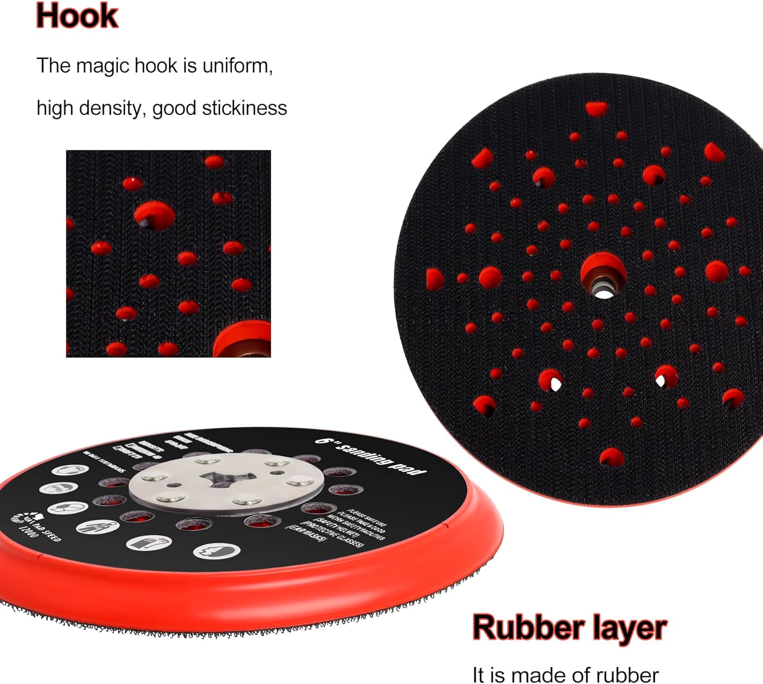 Platorello Abrasivo Poweka 150mm Multihole con Hook & Loop - immagine 5