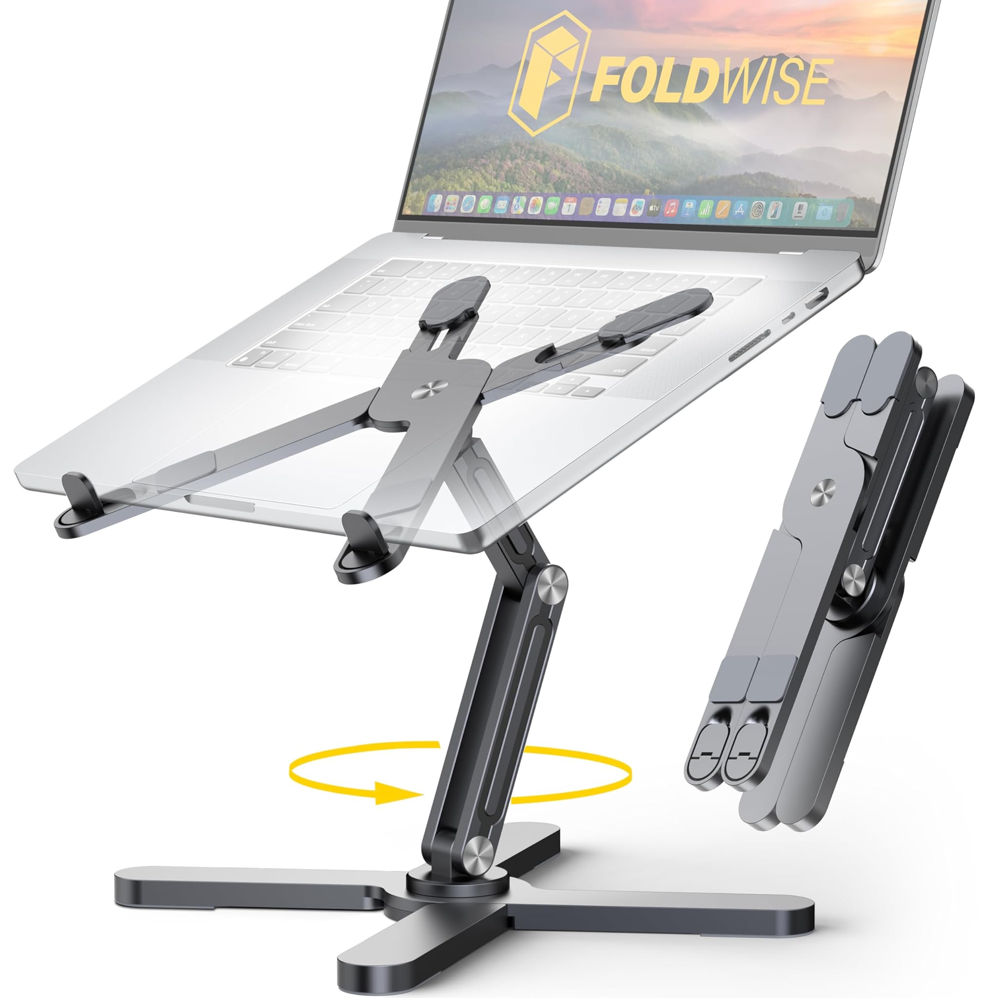 Foldwise X Supporto Laptop Alluminio Rotante 360°