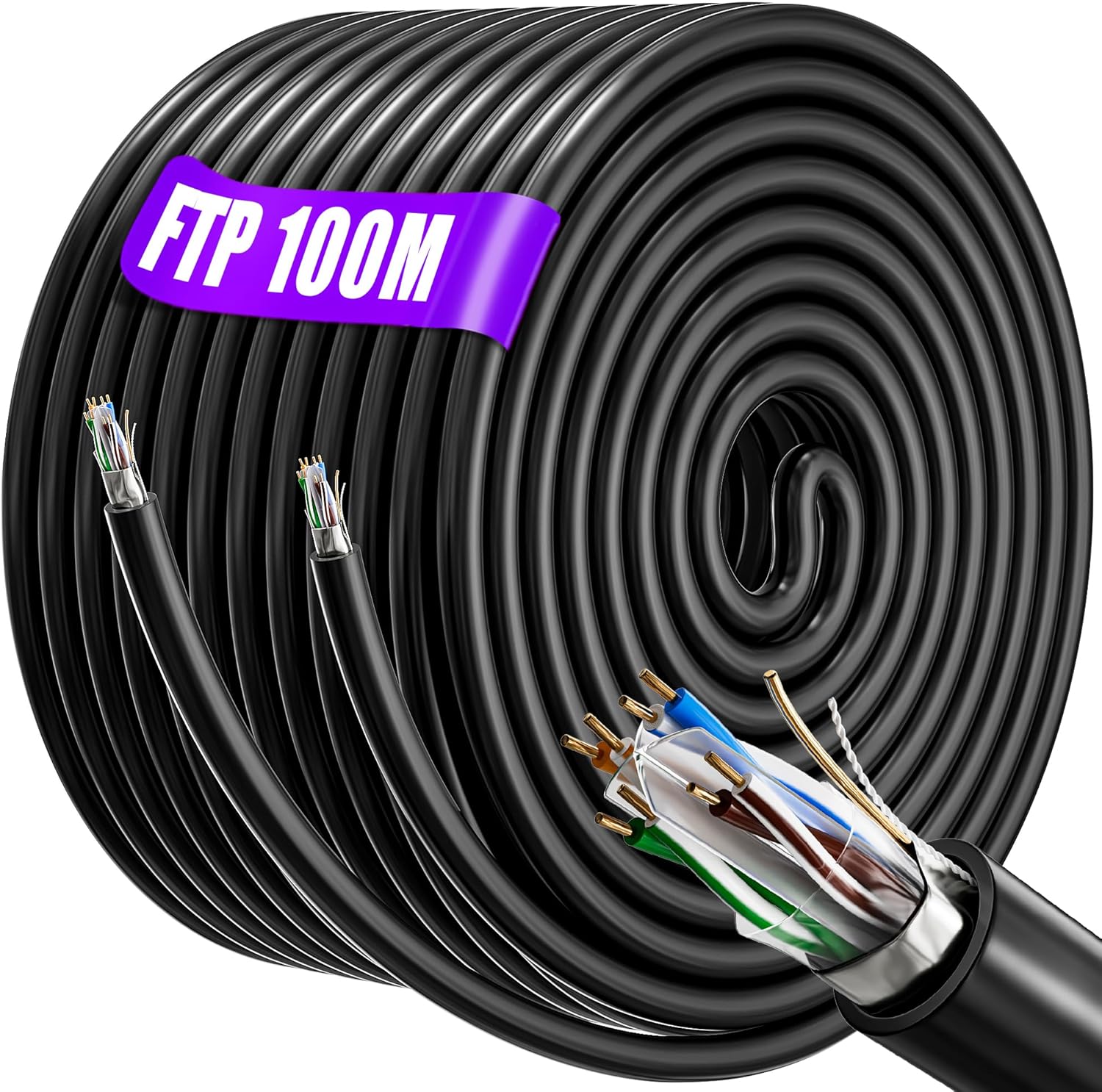 Cavo Ethernet Cat 6 Schermato 100m Bulk Cable - immagine 1