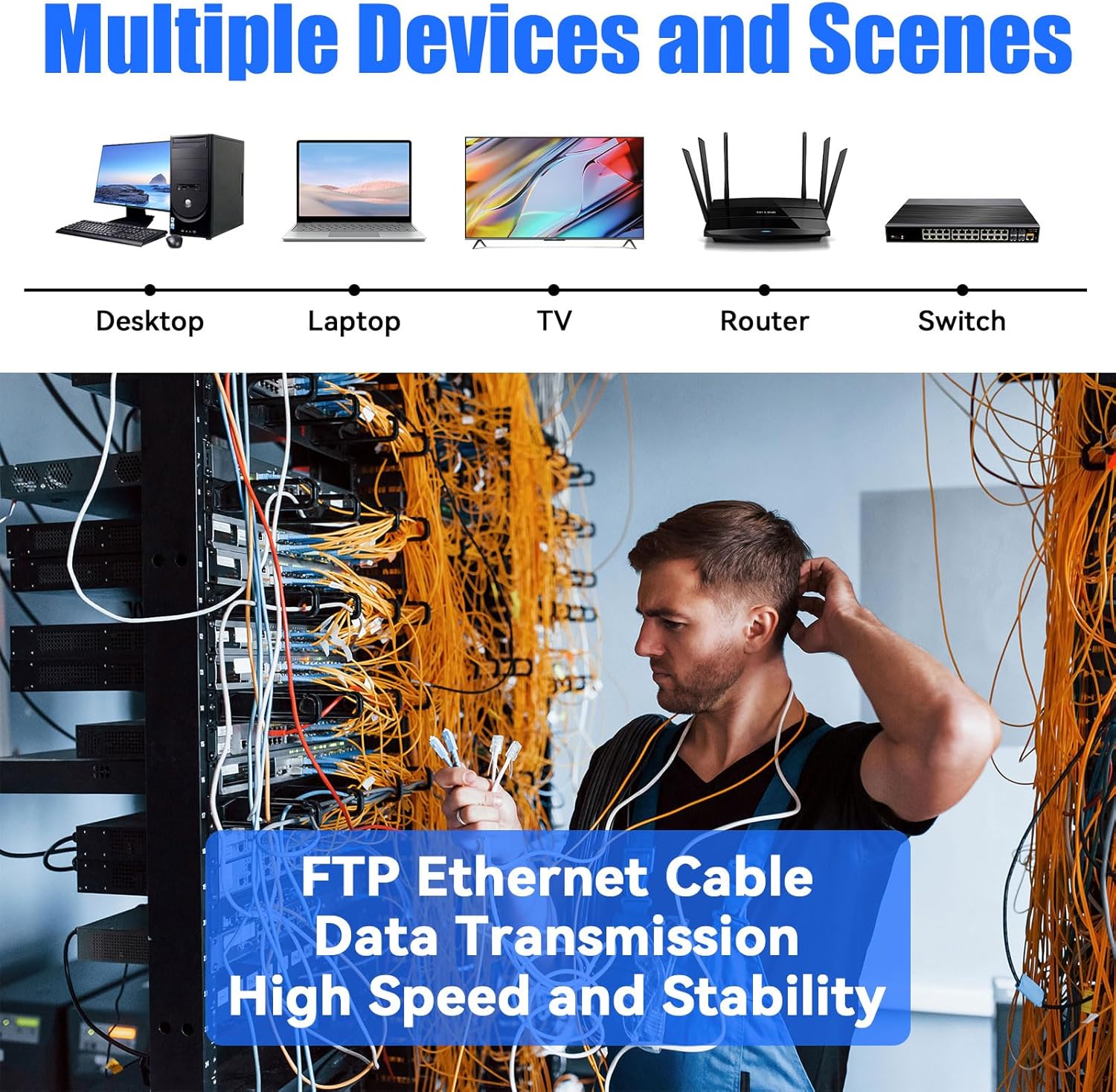 Cavo Ethernet Cat 6 Schermato 100m Bulk Cable - immagine 6
