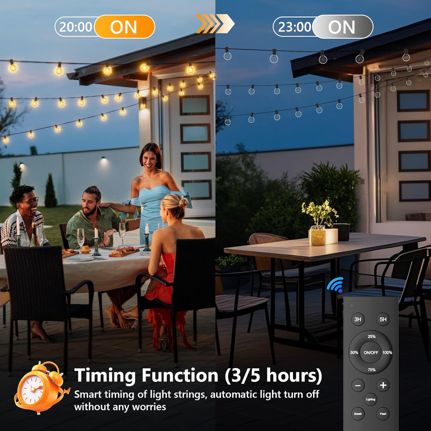 Toipwen Catena Luminosa Esterno Dimmerabile 30M - immagine 3