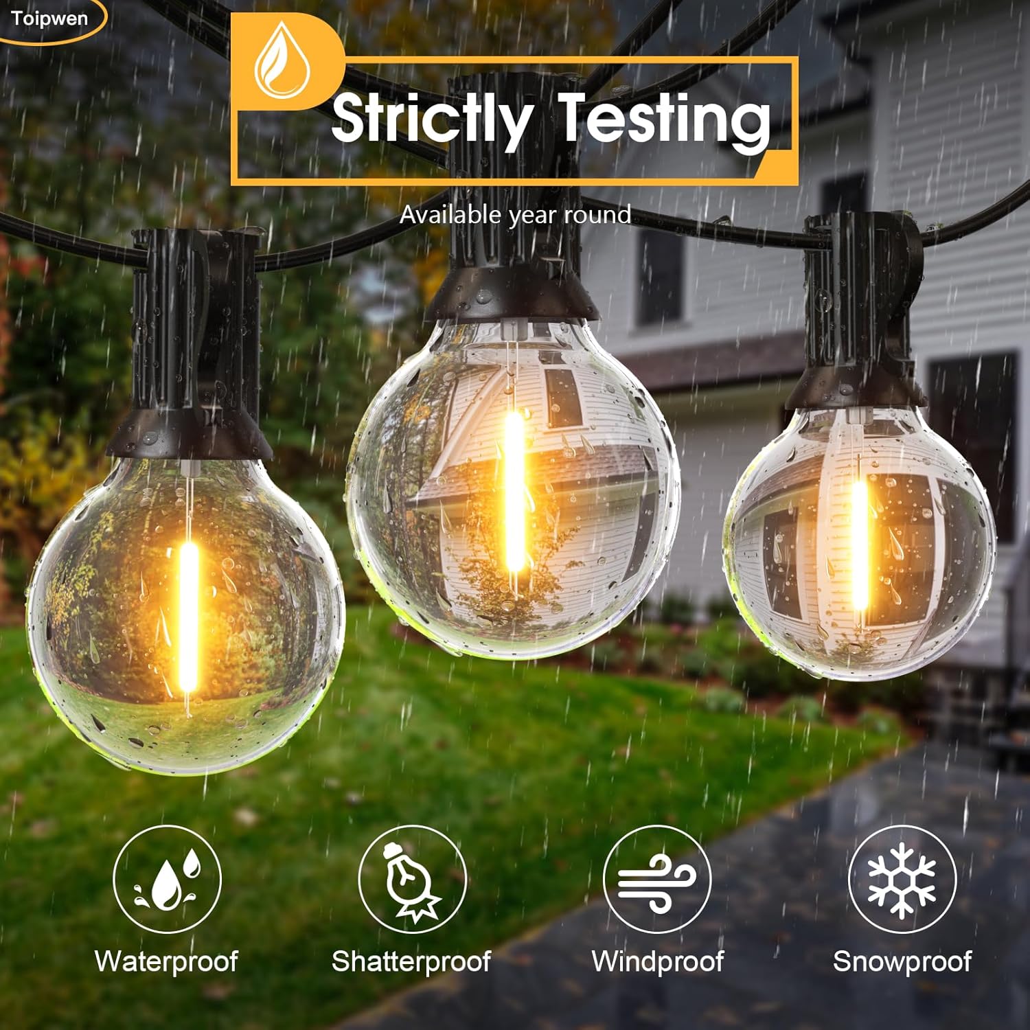 Toipwen Catena Luminosa Esterno Dimmerabile 30M - immagine 4