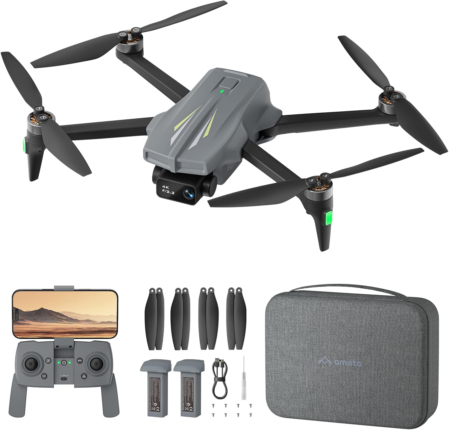 Ameta S20 Drone GPS con Telecamera 4K Professionale - immagine 1