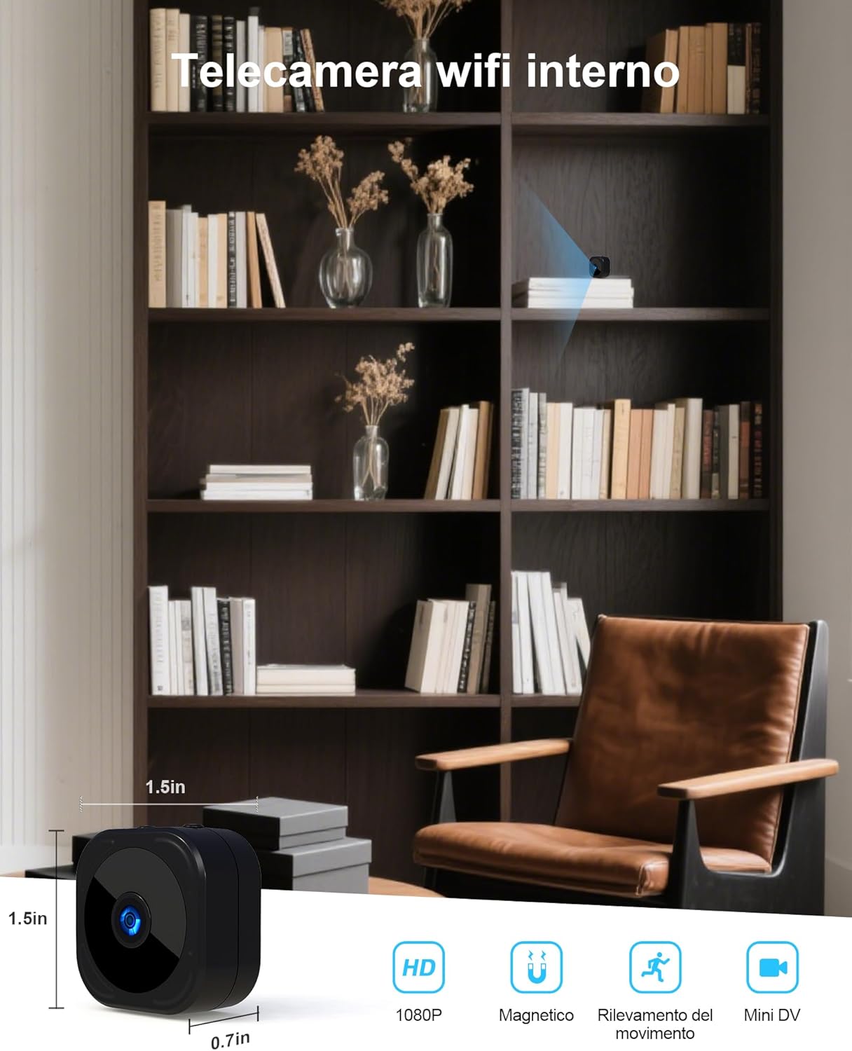 Aobocam Mini Telecamera WiFi Interno 1080P - immagine 5