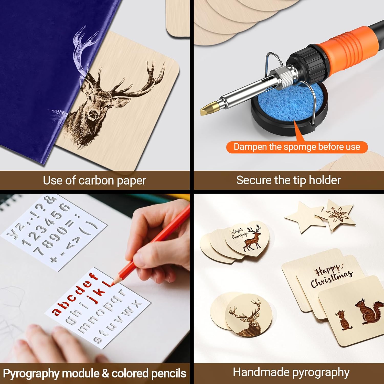 Kit Saldatore Portatile Pirografia 100W, 52 Pezzi - immagine 7