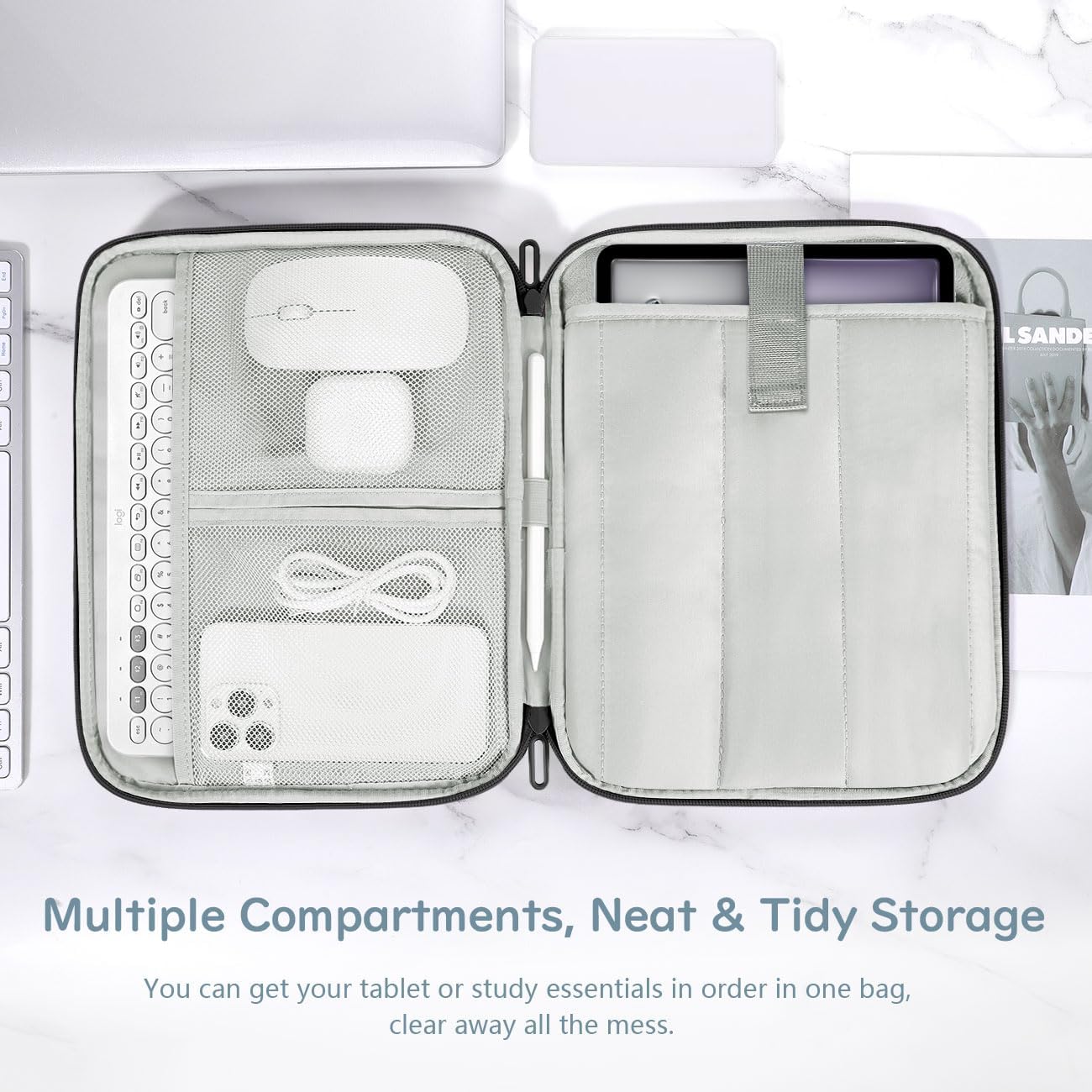 Dadanism Custodia Borsa Portatile 13" per Tablet, Nero - immagine 4