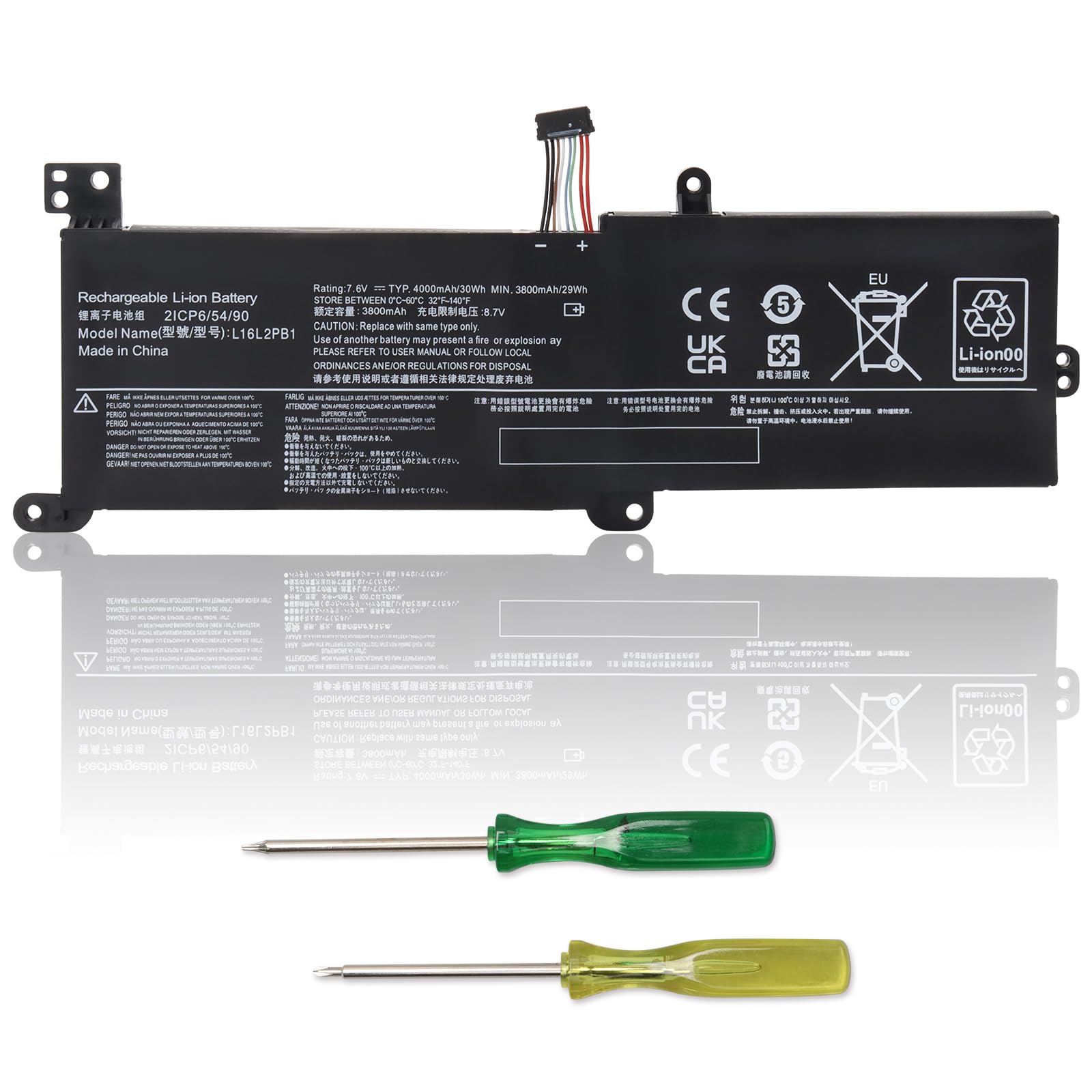 Opahuter Batteria L16C2PB2 per Lenovo IdeaPad