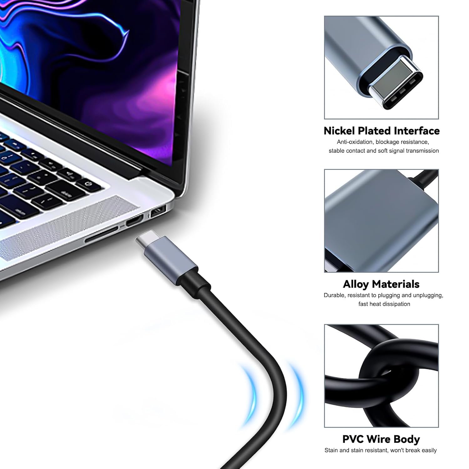 Cavo HDMI USB C HDMI 4K 2M - immagine 2
