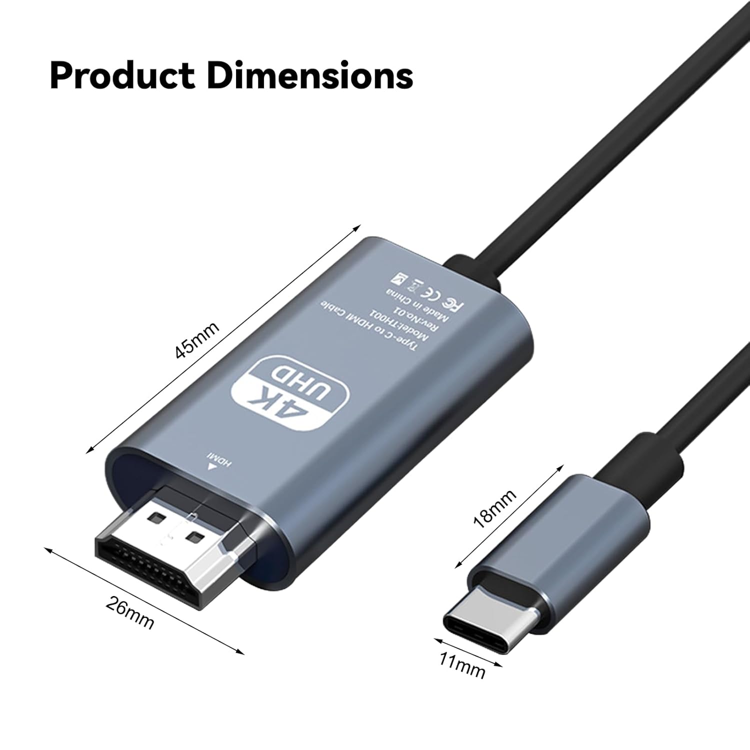 Cavo HDMI USB C HDMI 4K 2M - immagine 6