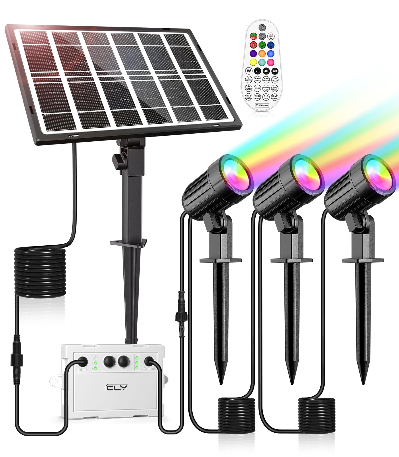 Cly Faretti Solari a LED da Esterno RGB 5000mAh