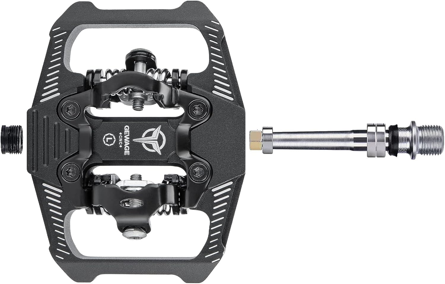 Gewage Pedali Bici SPD Doppio Lato in Alluminio - immagine 4