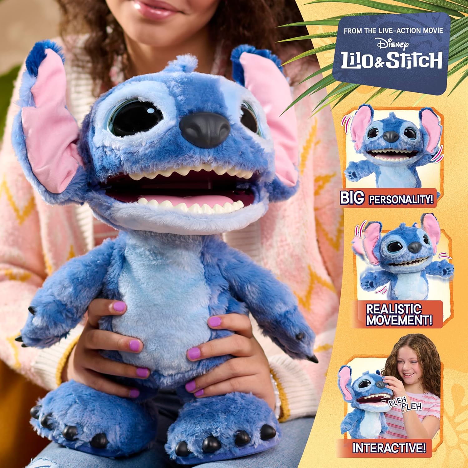 Just Play Peluche Interattivo Disney Ultimate Stitch 43 cm - immagine 3