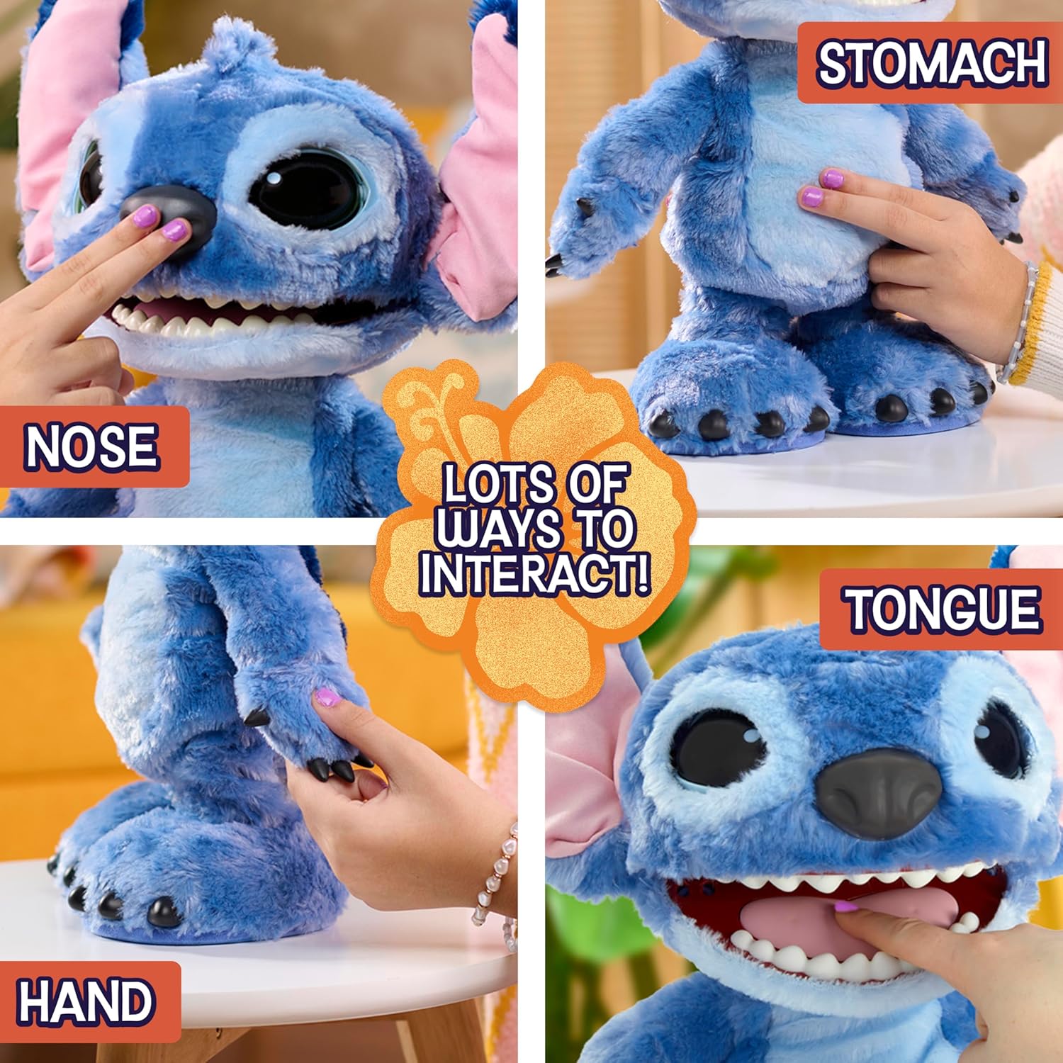 Just Play Peluche Interattivo Disney Ultimate Stitch 43 cm - immagine 4
