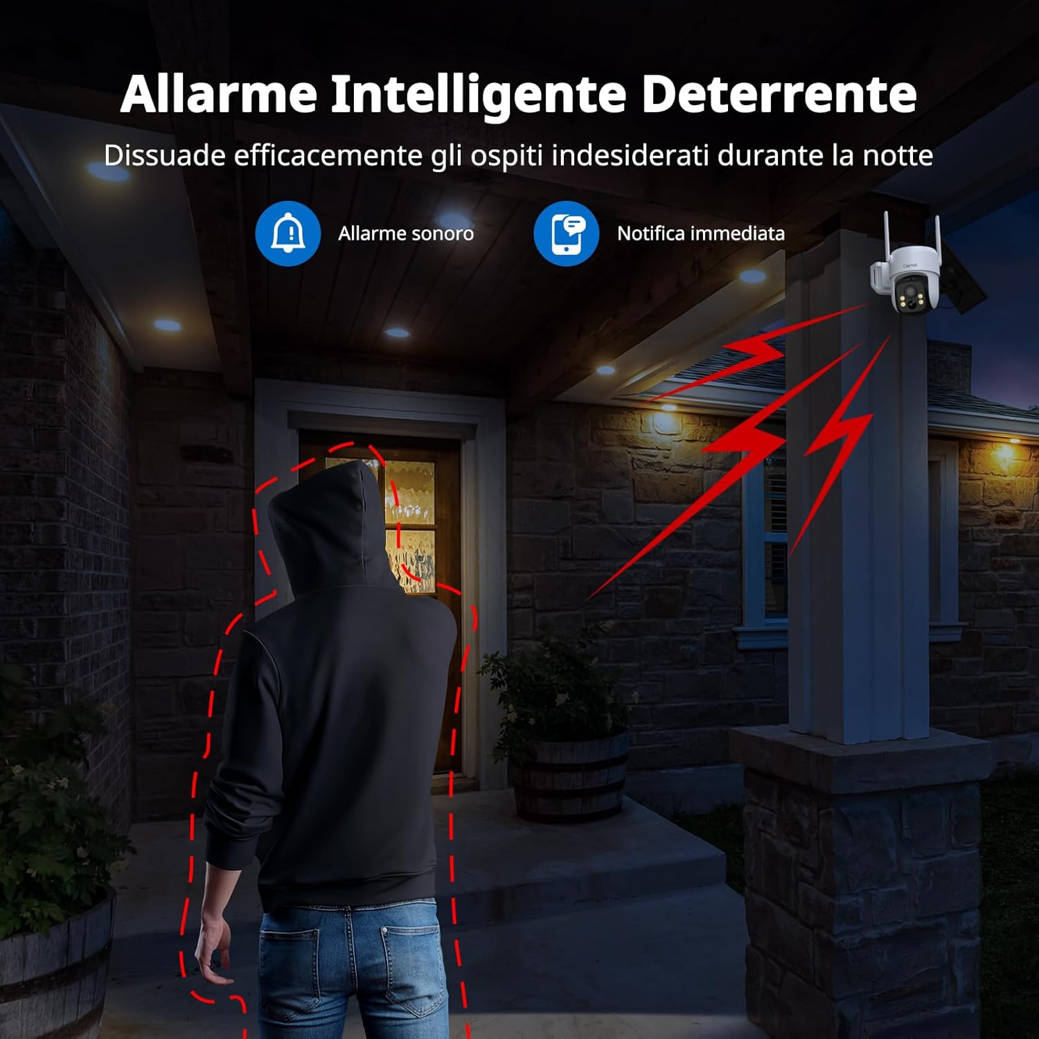 Telecamera Wi-Fi Esterno 2K 3MP 2 Pack - immagine 4