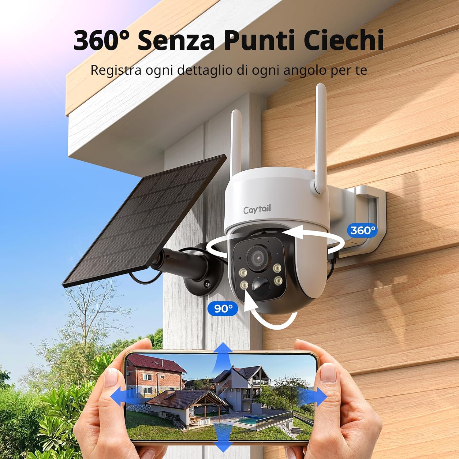 Telecamera Wi-Fi Esterno 2K 3MP 2 Pack - immagine 5